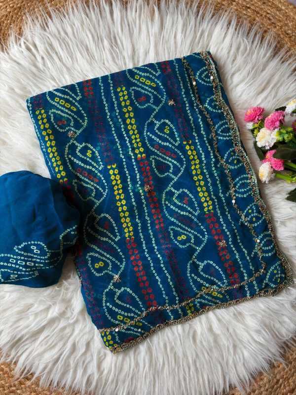 YNF Wholesale Faux Georgette Printed Sarees  | Surat Manufacturer
