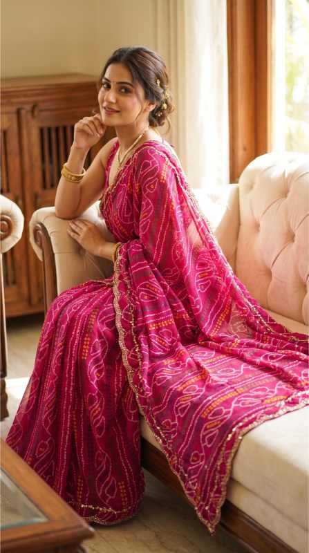 YNF Wholesale Faux Georgette Printed Sarees  | Surat Manufacturer