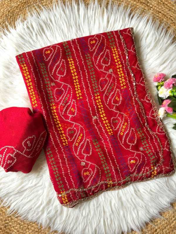 YNF Wholesale Faux Georgette Printed Sarees  | Surat Manufacturer
