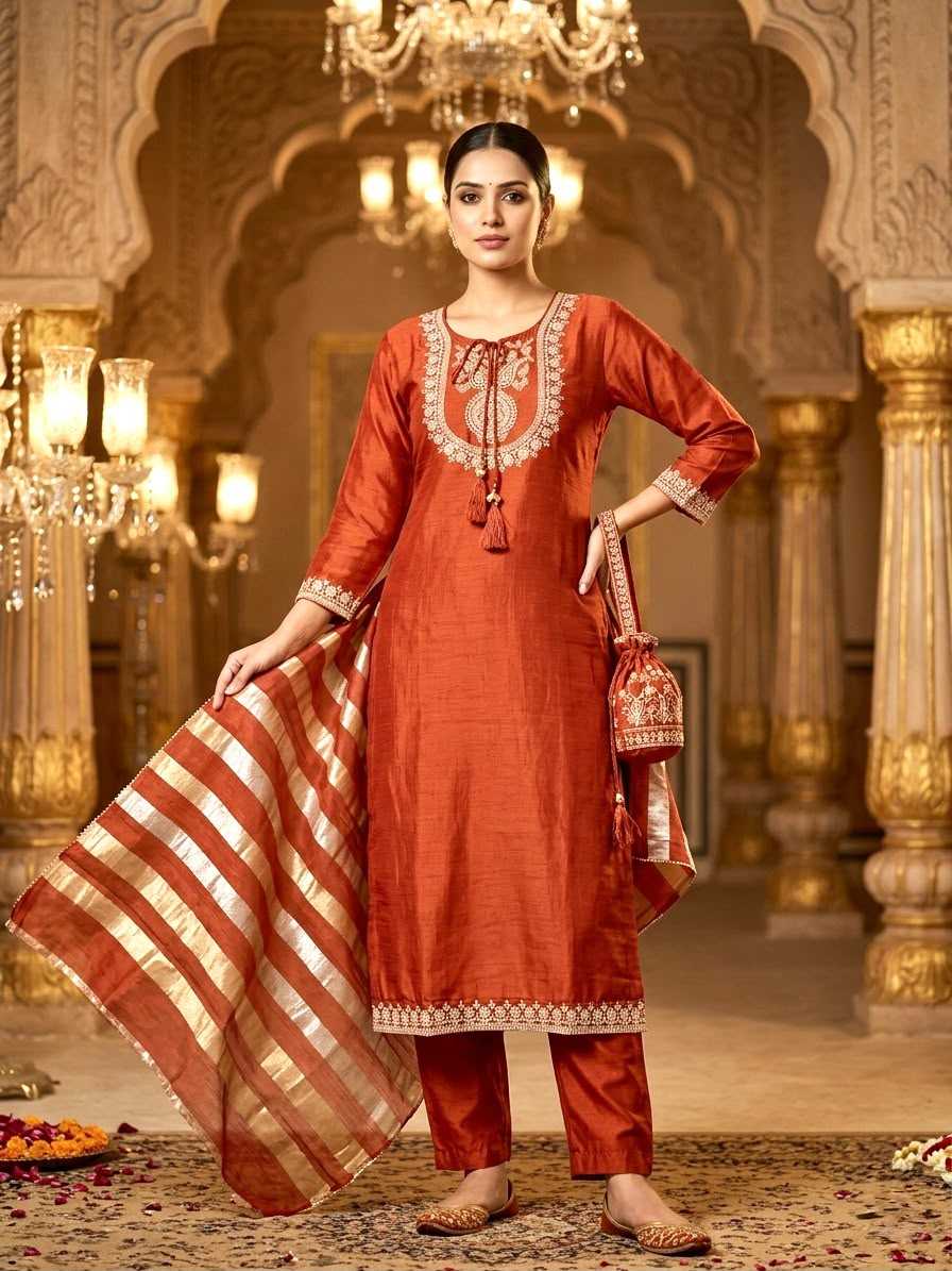YNF Wholesale Vichitra Silk Embroidery Suits  | Surat Manufacturer