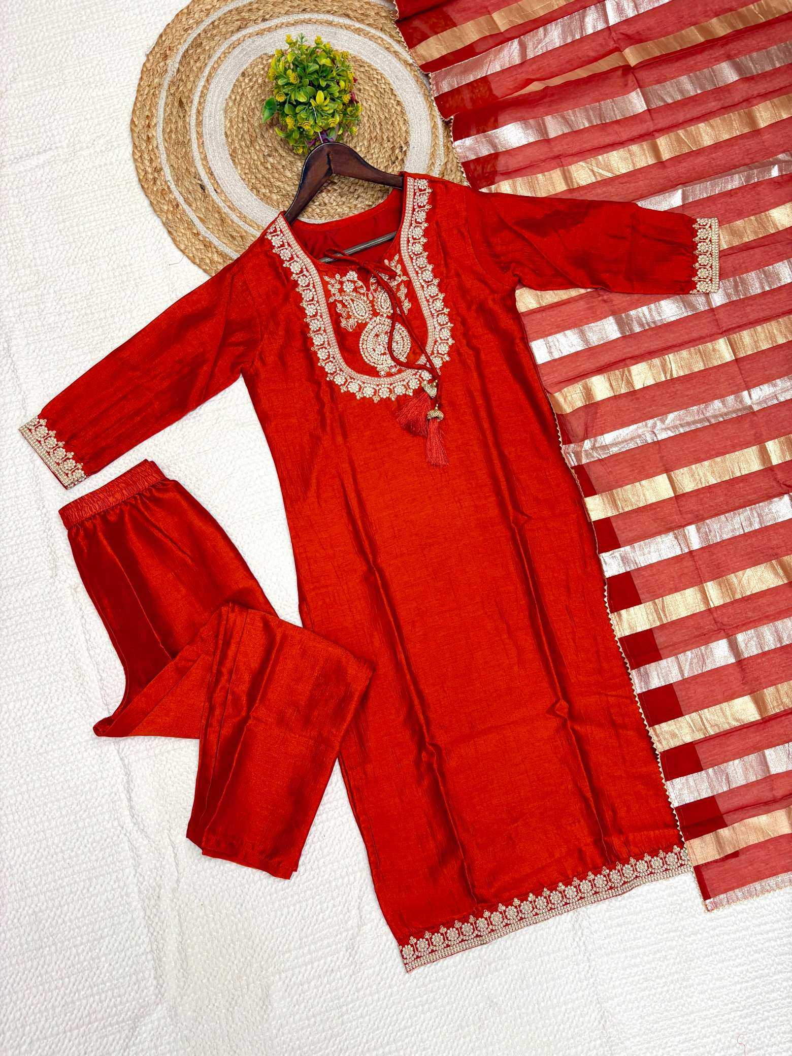 YNF Wholesale Vichitra Silk Embroidery Suits  | Surat Manufacturer