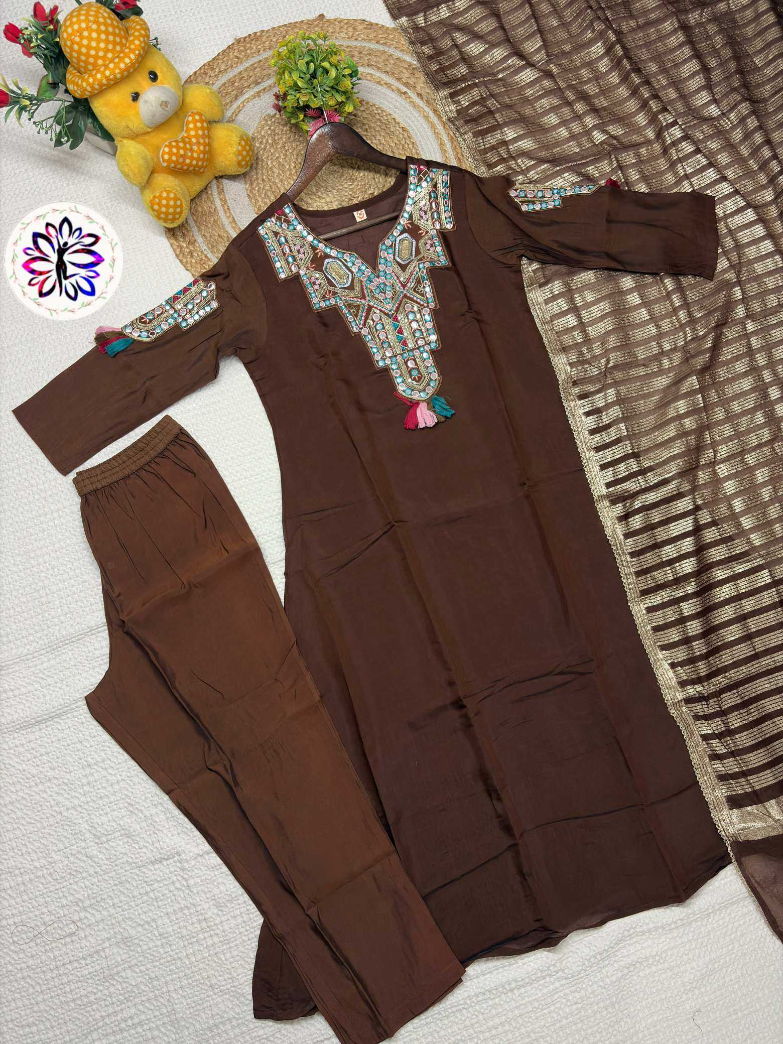 YNF Wholesale Chanderi Soft Embroidery Suits  | Surat Manufacturer