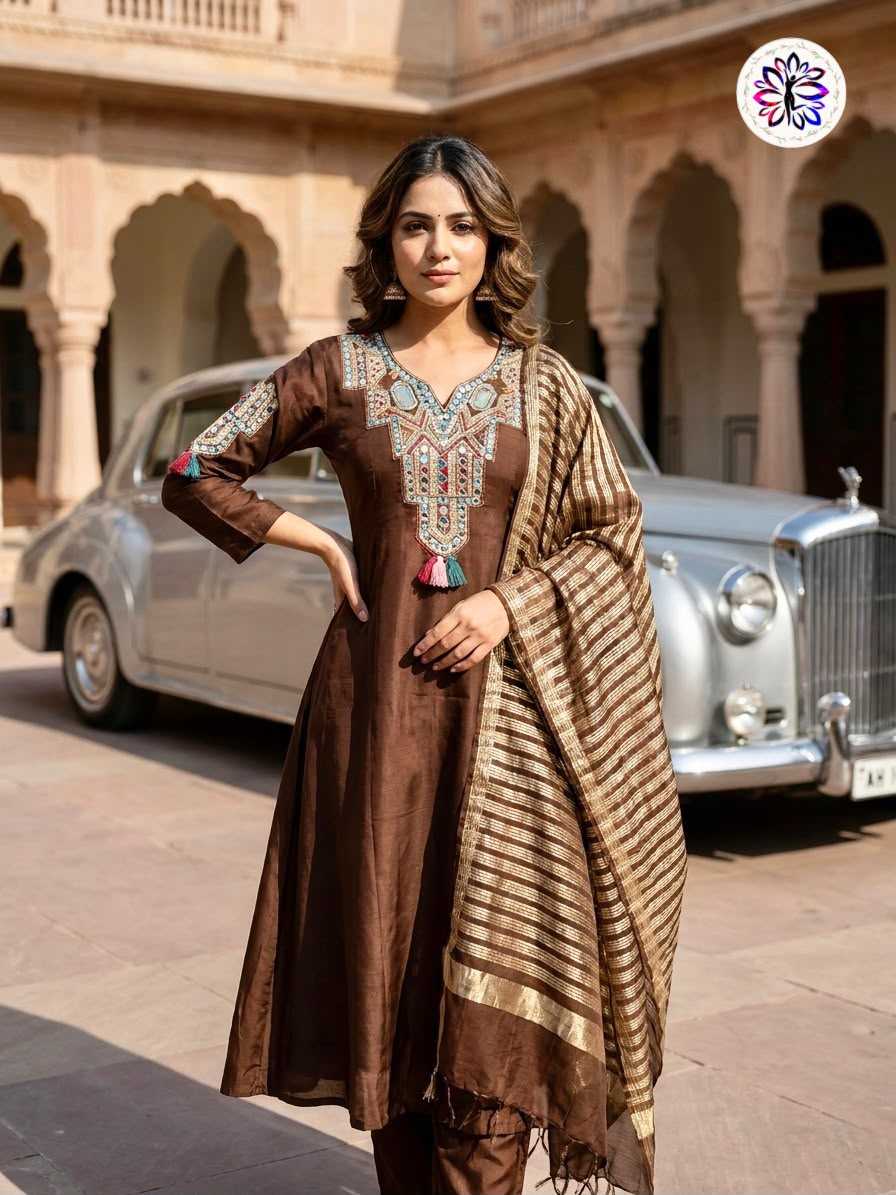 YNF Wholesale Chanderi Soft Embroidery Suits  | Surat Manufacturer