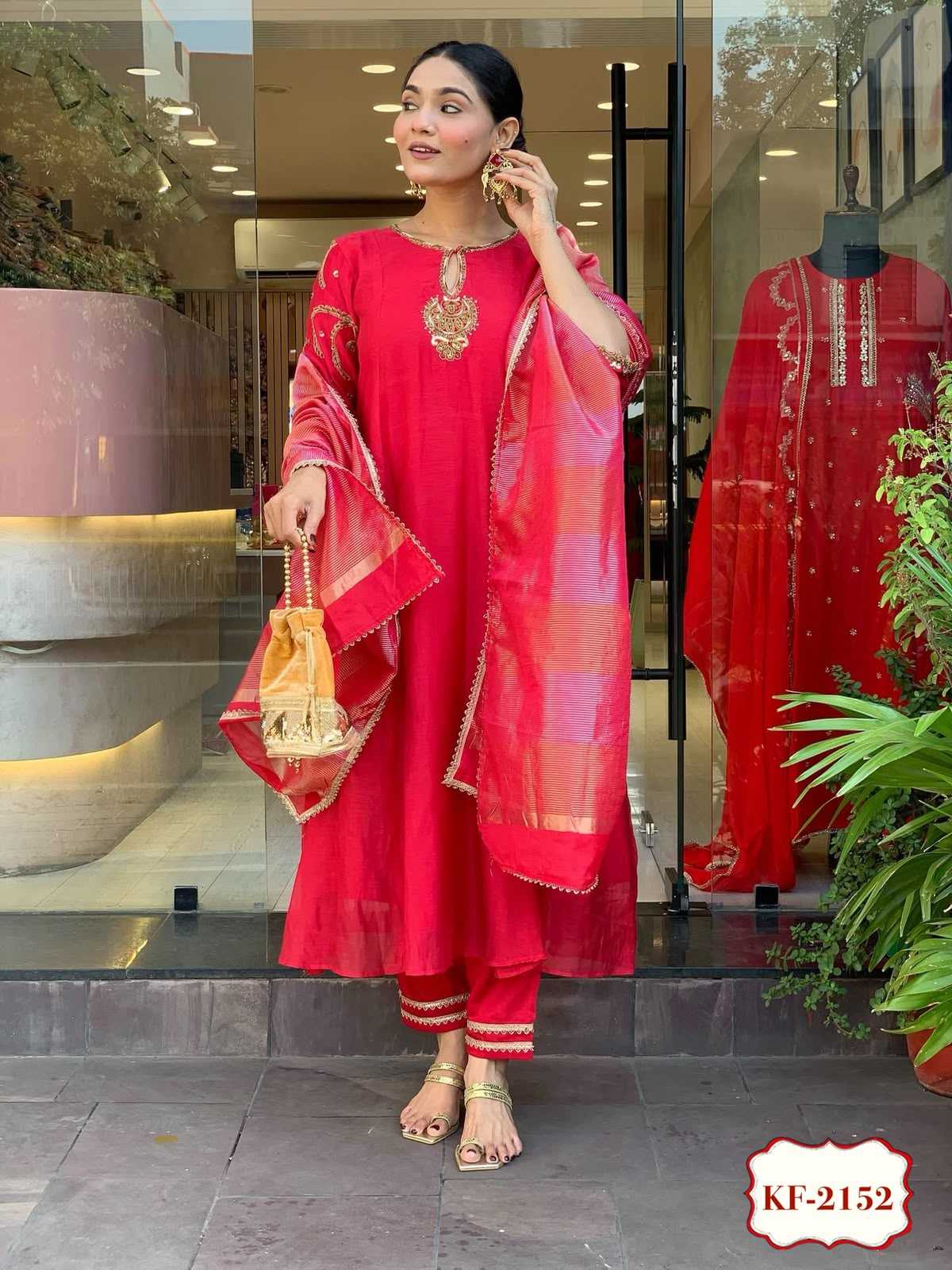 YNF Wholesale Viscose Chanderi Embroidery Suits  | Surat Manufacturer