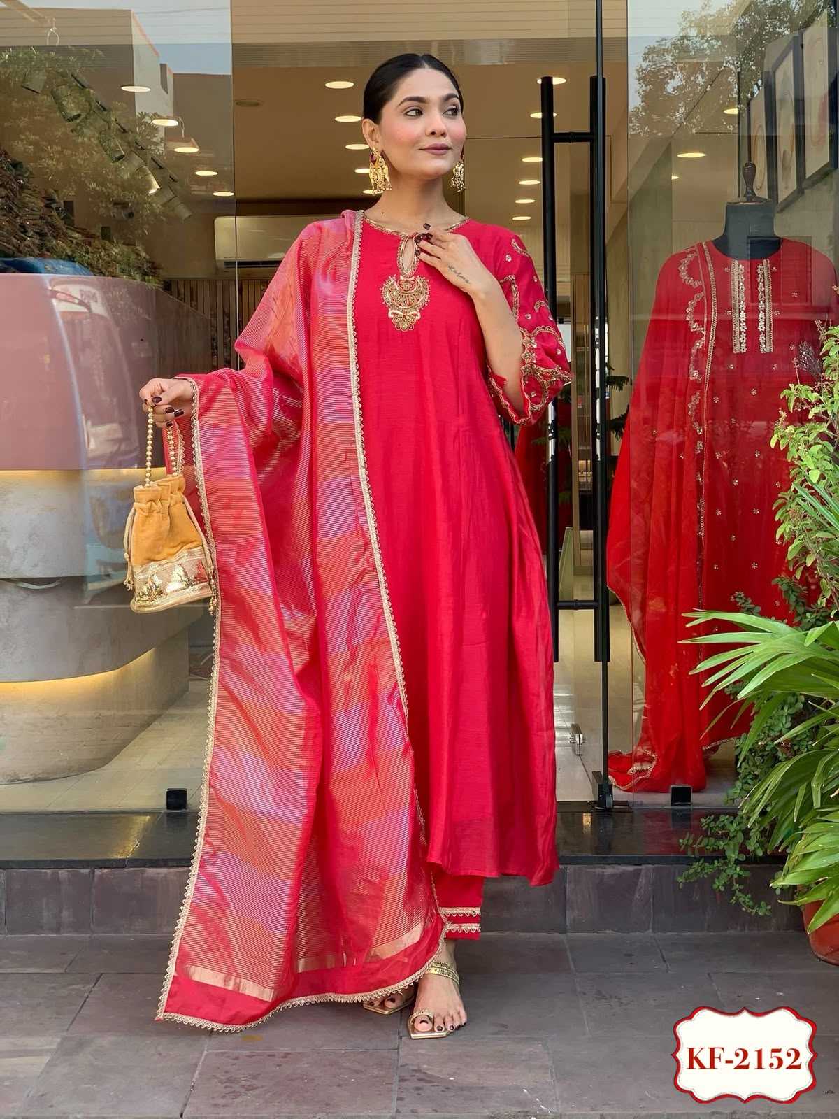 YNF Wholesale Viscose Chanderi Embroidery Suits  | Surat Manufacturer