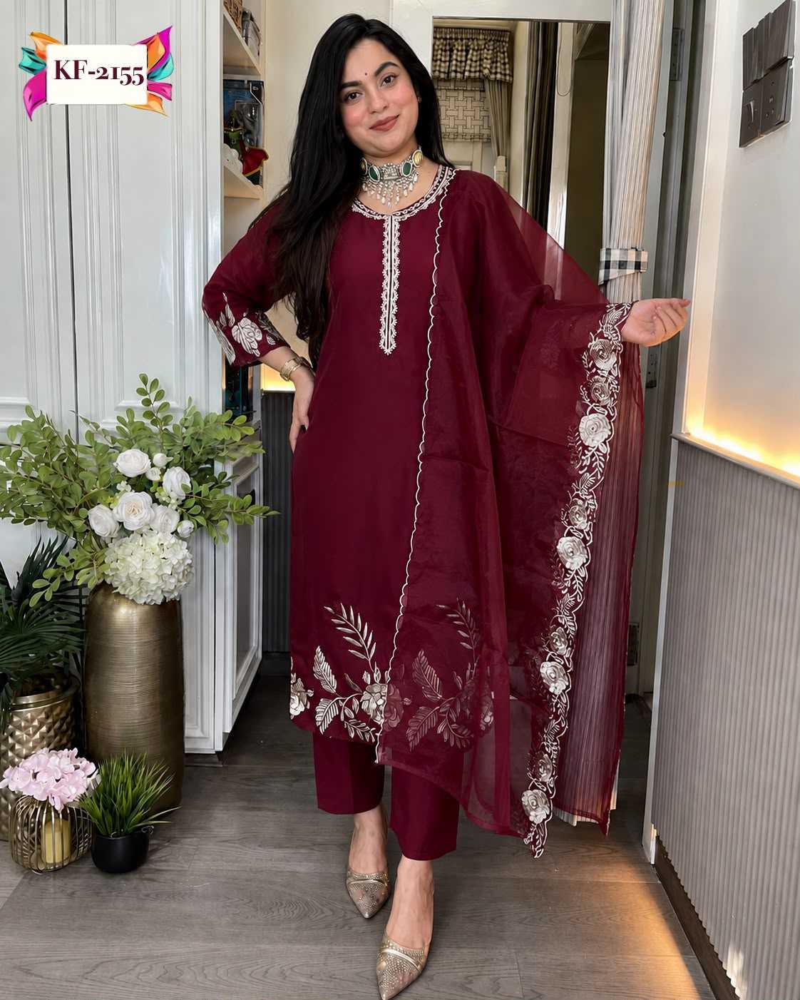 YNF Wholesale Heavy Roman Silk Embroidery Suits  | Surat Manufacturer