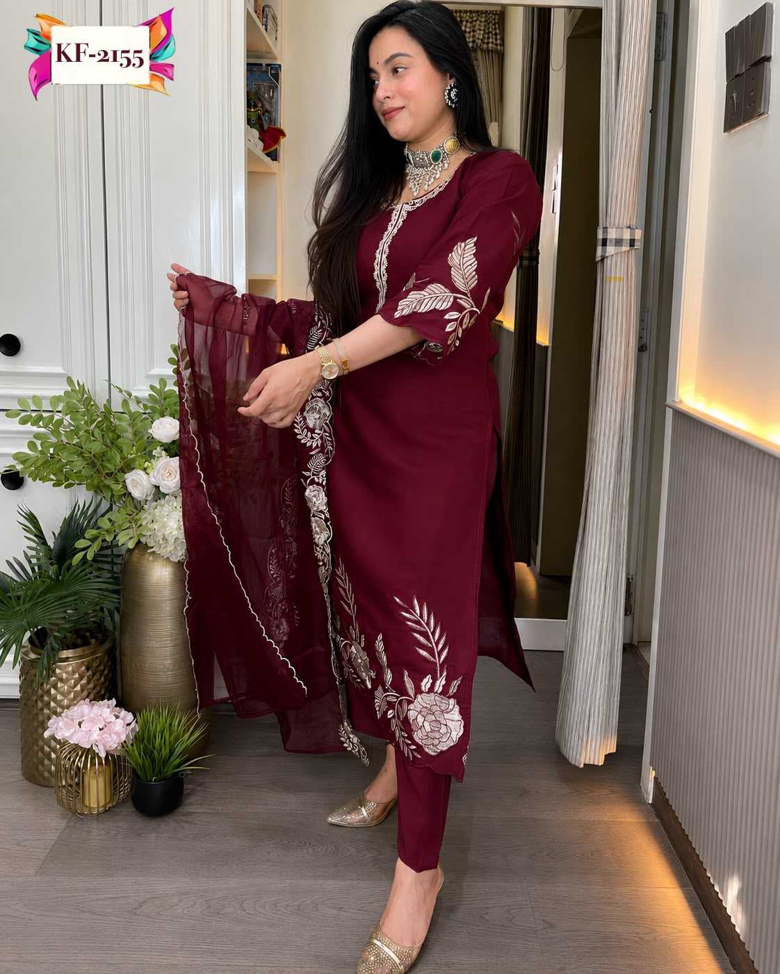 YNF Wholesale Heavy Roman Silk Embroidery Suits  | Surat Manufacturer