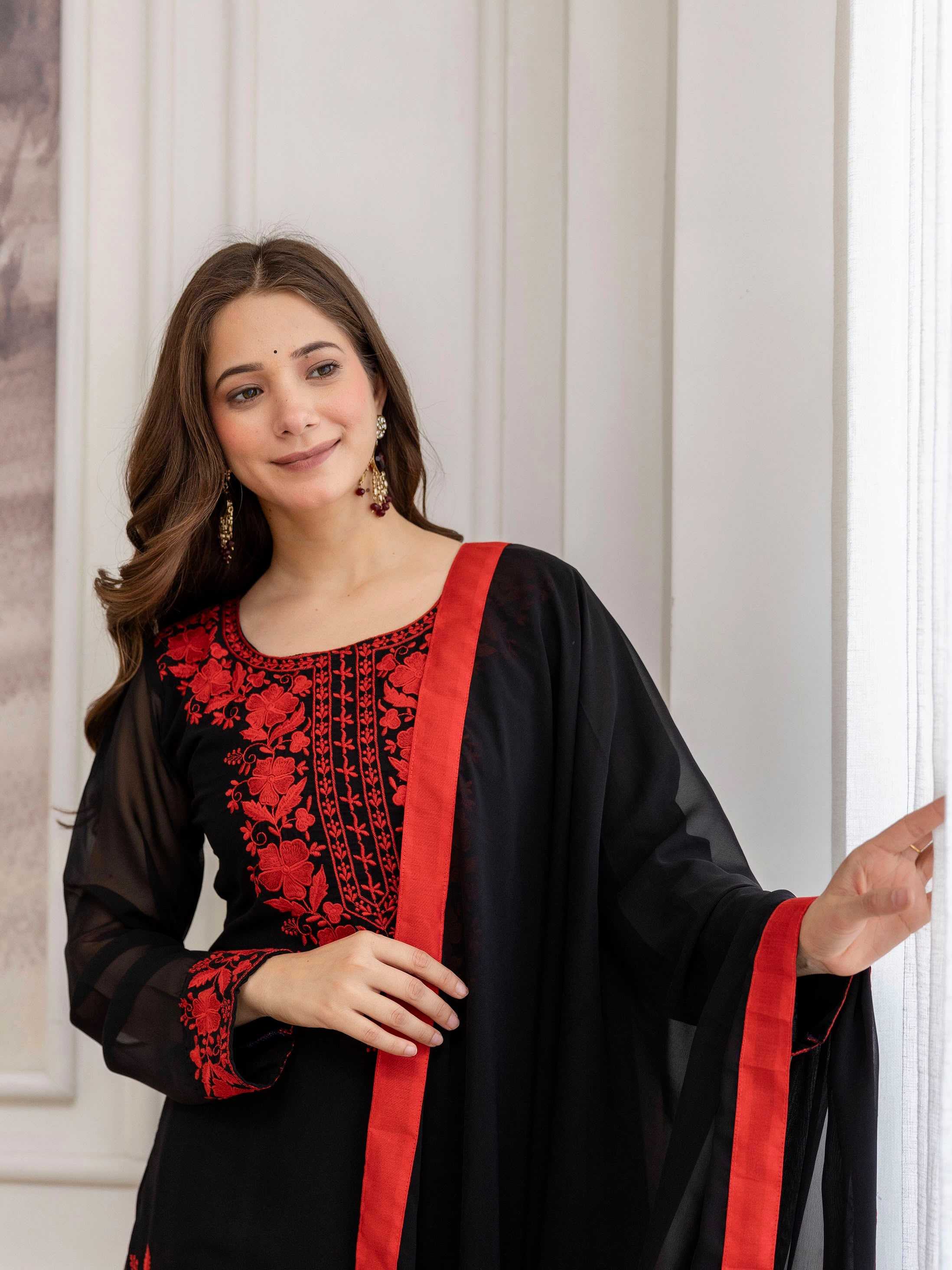 YNF Wholesale Georgette Embroidery Suits  | Surat Manufacturer