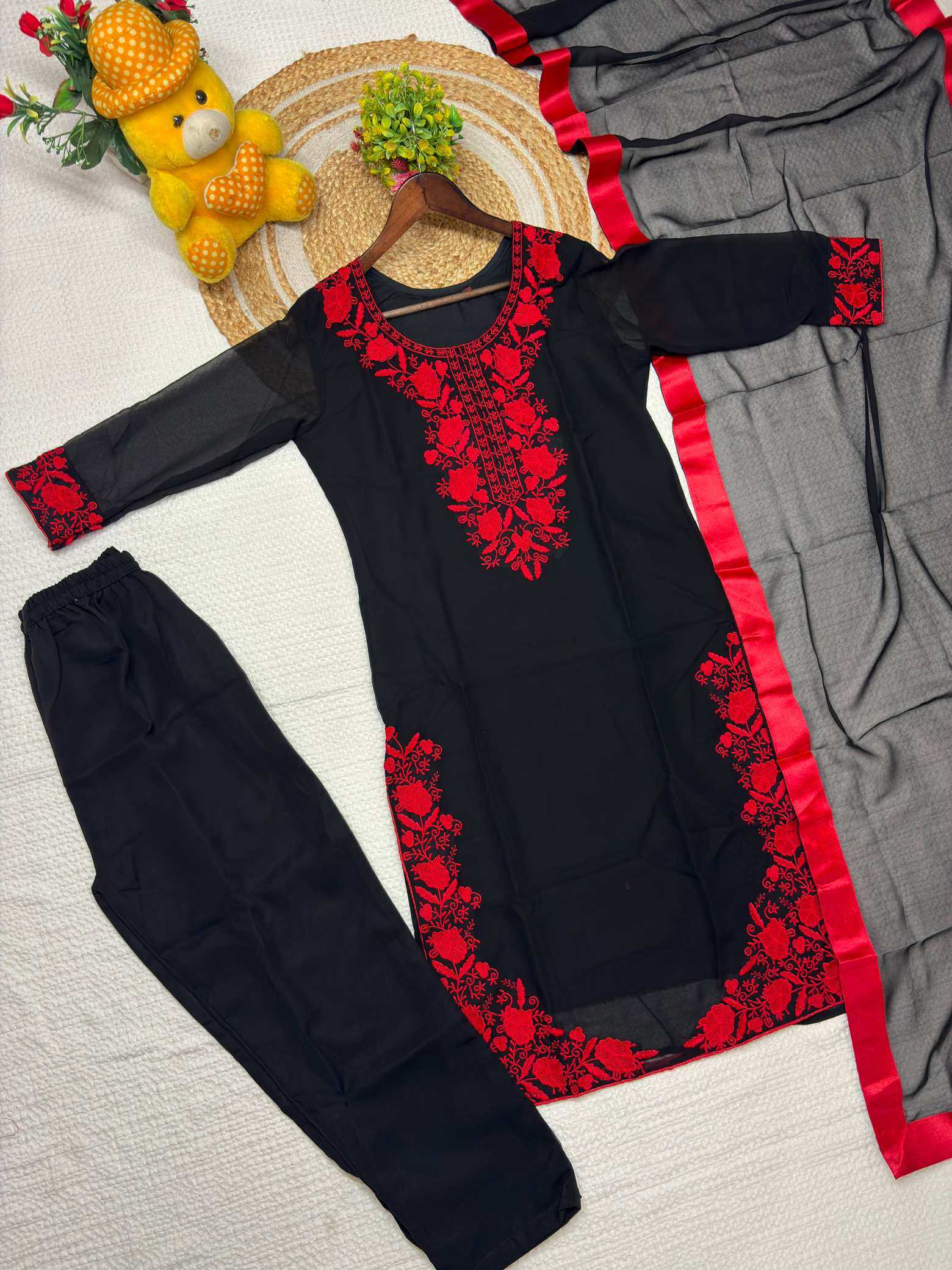 YNF Wholesale Georgette Embroidery Suits  | Surat Manufacturer