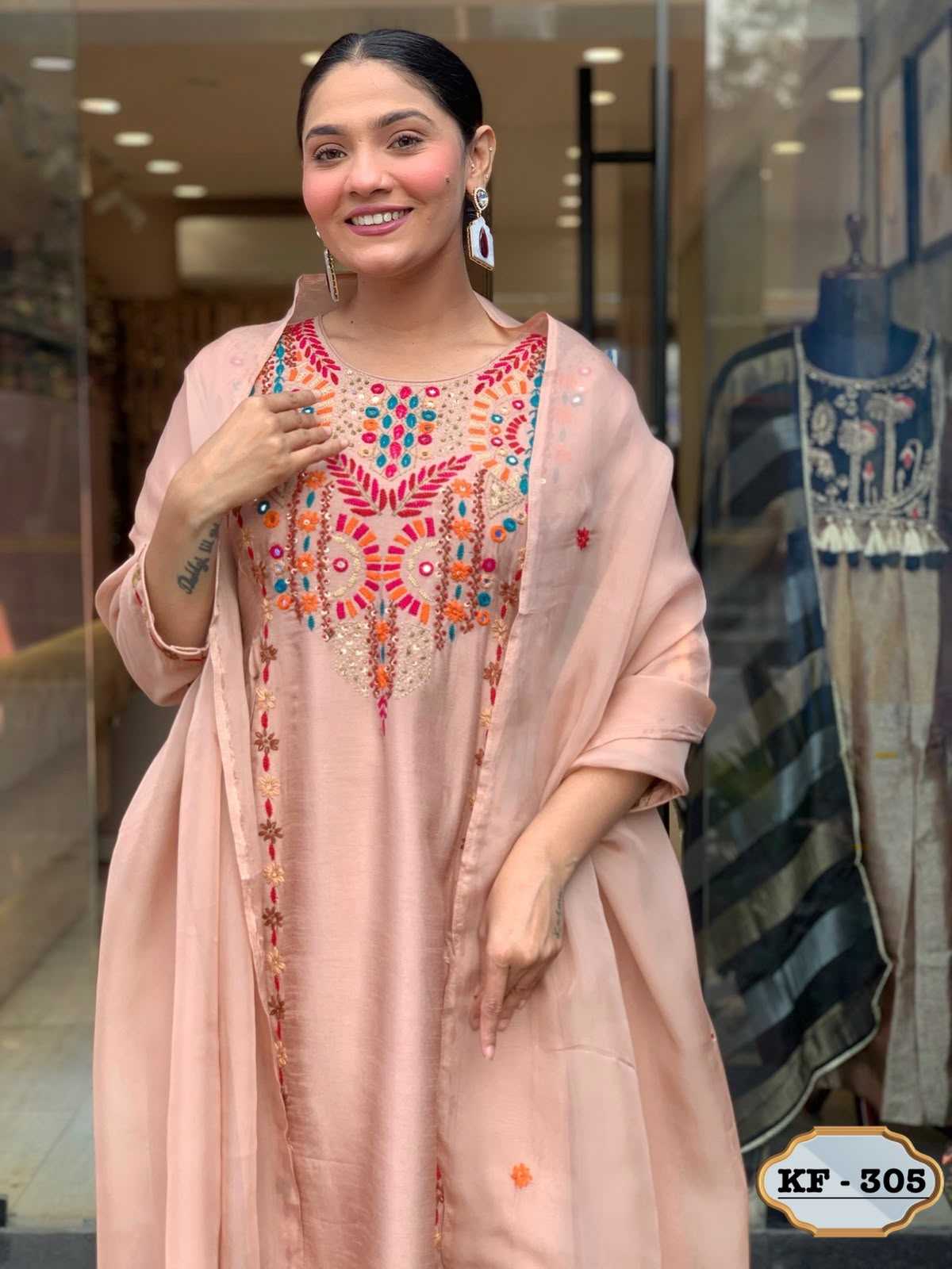 YNF Wholesale Chanderi Soft Ladies Suits  | Surat Manufacturer