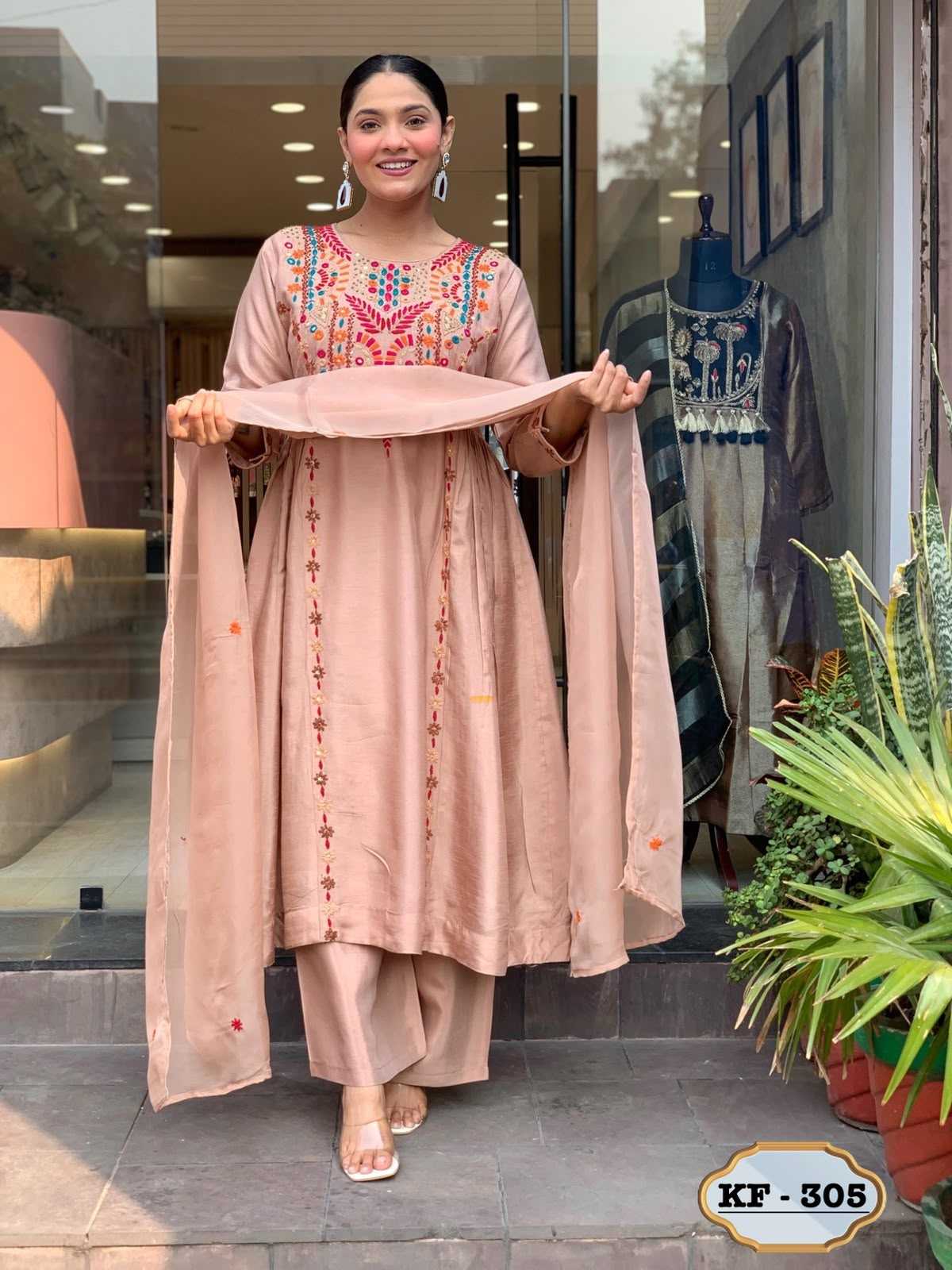 YNF Wholesale Chanderi Soft Ladies Suits  | Surat Manufacturer
