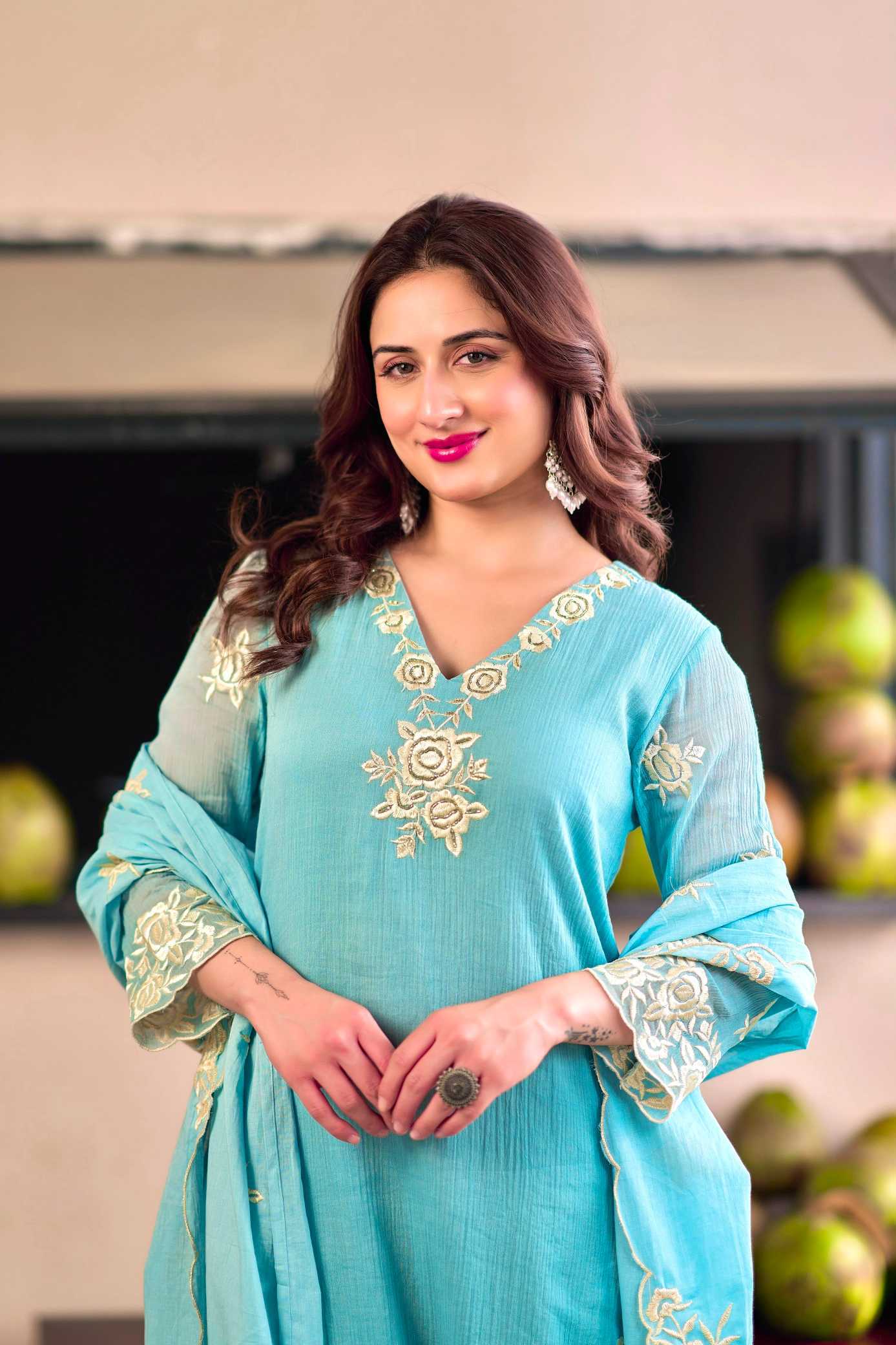 YNF Wholesale Chinon Embroidery Suits  | Surat Manufacturer