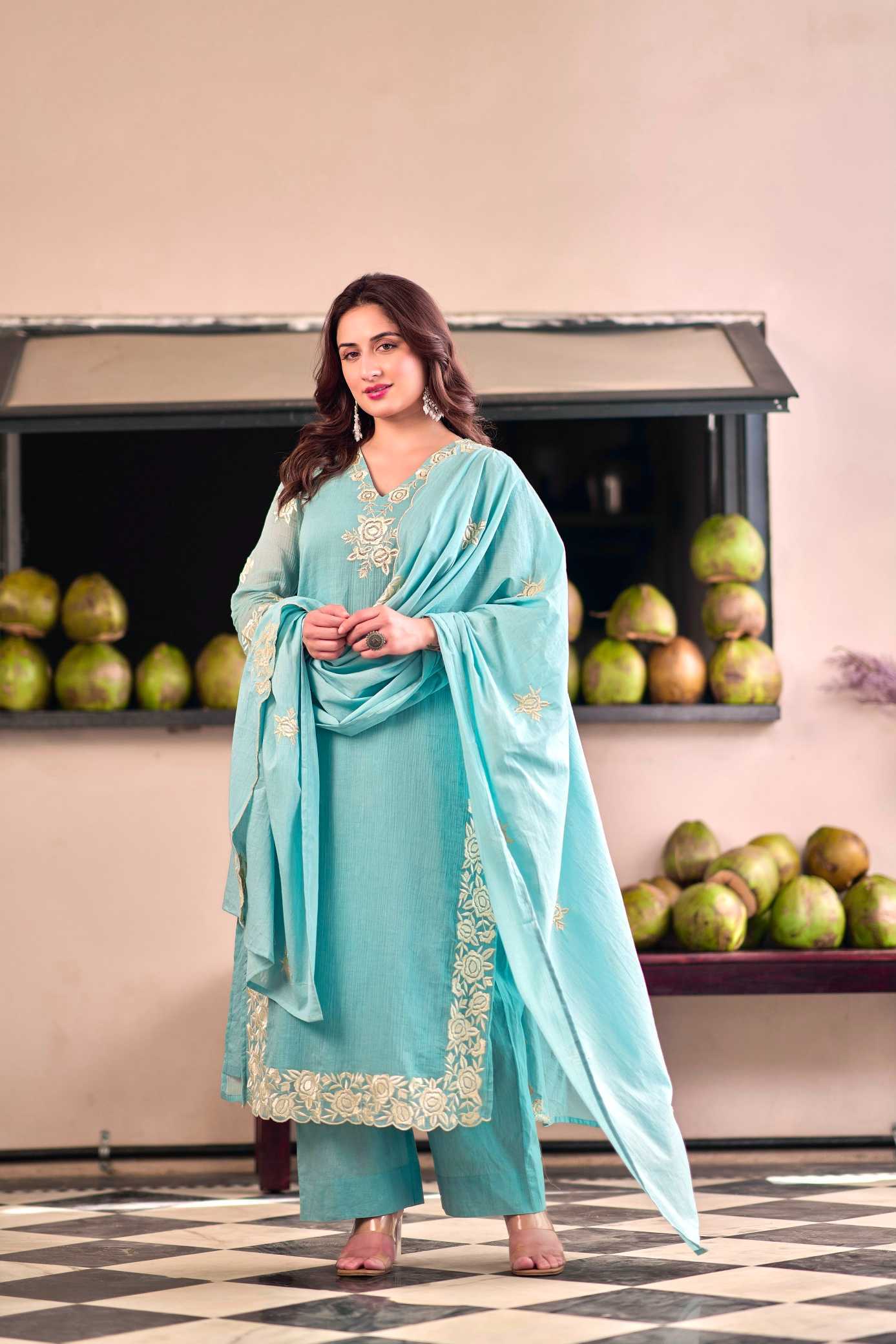 YNF Wholesale Chinon Embroidery Suits  | Surat Manufacturer