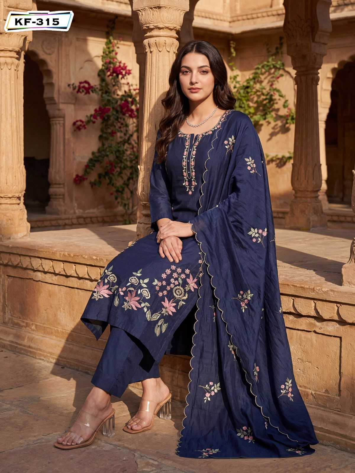 YNF Wholesale Chanderi Soft Embroidery Suits  | Surat Manufacturer