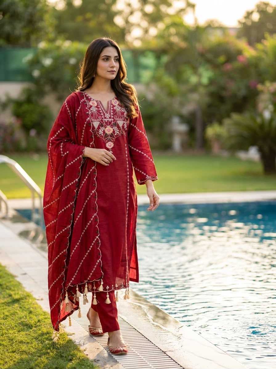 YNF Wholesale Heavy Roman Silk Embroidery Suits  | Surat Manufacturer