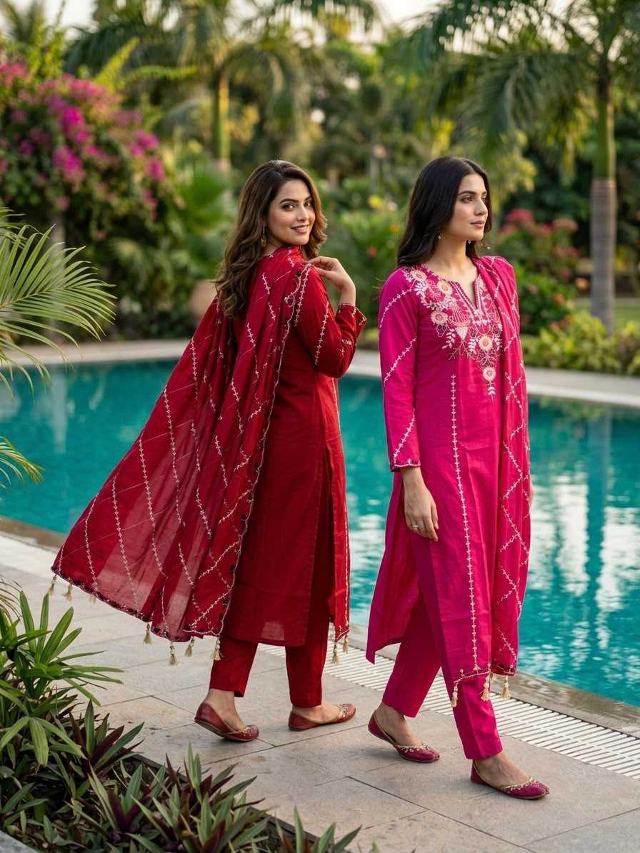 YNF Wholesale Heavy Roman Silk Embroidery Suits  | Surat Manufacturer