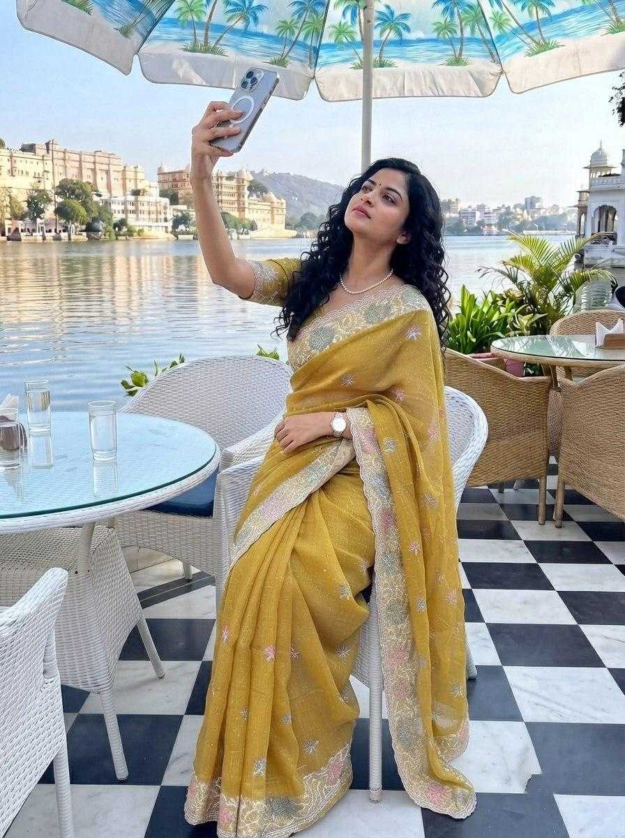 YNF Wholesale Chiffon Party Wear Silk Sarees  | Surat Manufacturer
