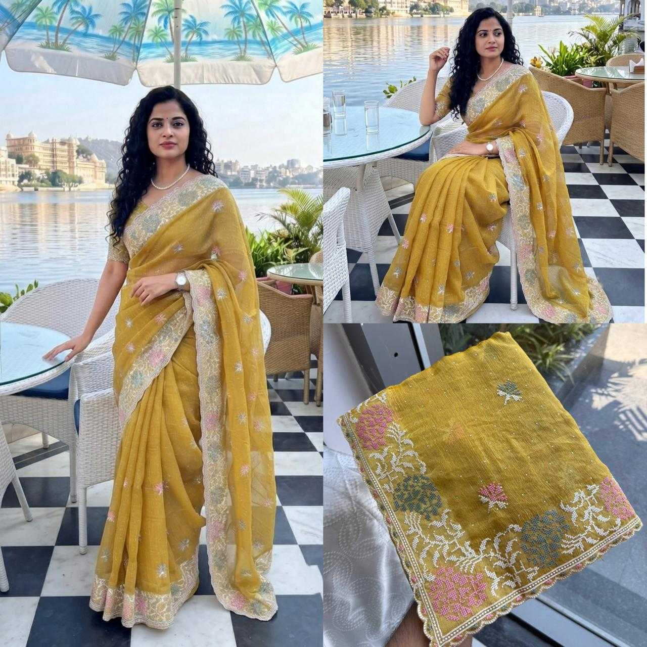 YNF Wholesale Chiffon Party Wear Silk Sarees  | Surat Manufacturer