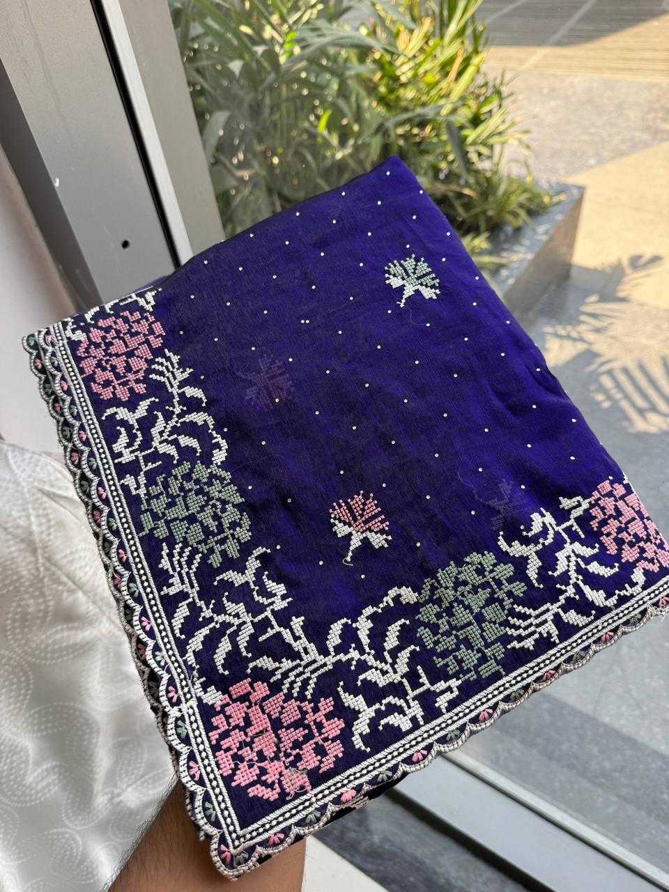 YNF Wholesale Chiffon Party Wear Silk Sarees  | Surat Manufacturer