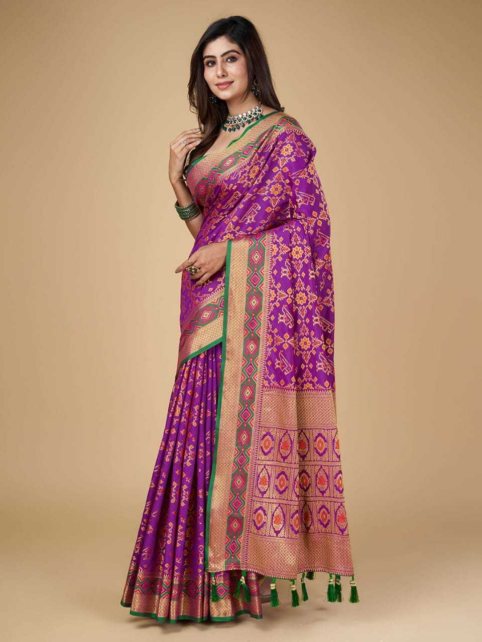 YNF Wholesale Patola Silk Lace Border Sarees  | Surat Manufacturer