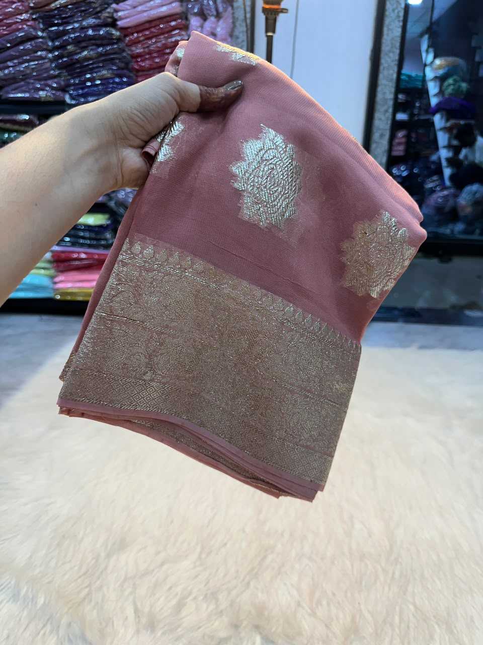YNF Wholesale Viscose Georgette Sarees  | Surat Manufacturer