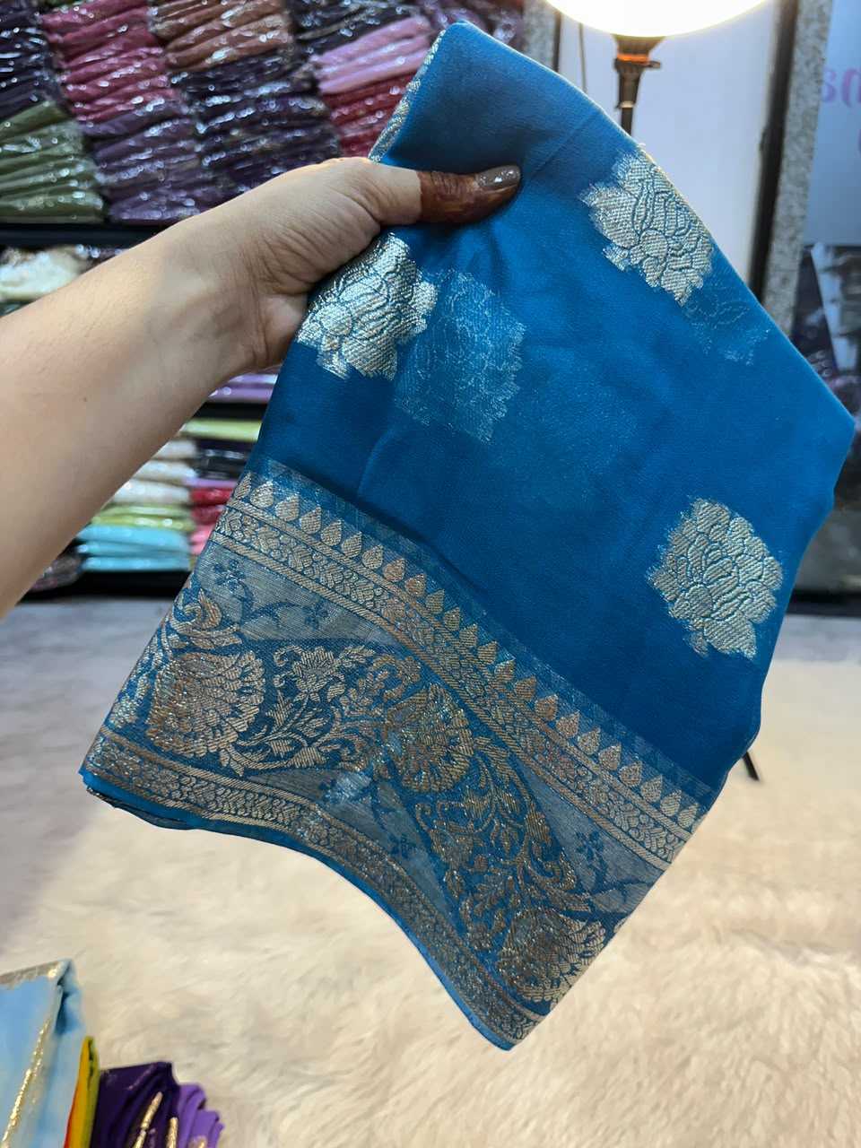 YNF Wholesale Viscose Georgette Sarees  | Surat Manufacturer