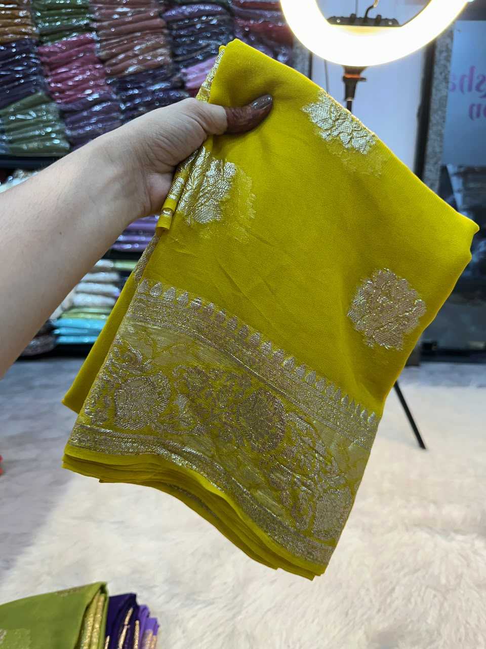 YNF Wholesale Viscose Georgette Sarees  | Surat Manufacturer