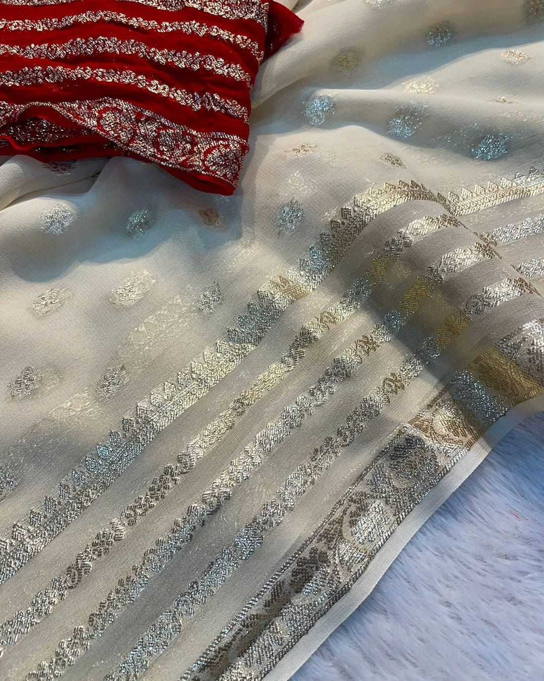 YNF Wholesale Premium Georgette Ready To Wear Sarees KESH671 Amaira | Surat Manufacturer
