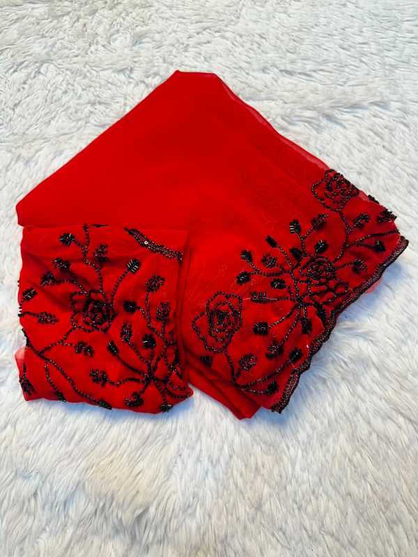 YNF Wholesale Georgette Fancy Sarees  | Surat Manufacturer