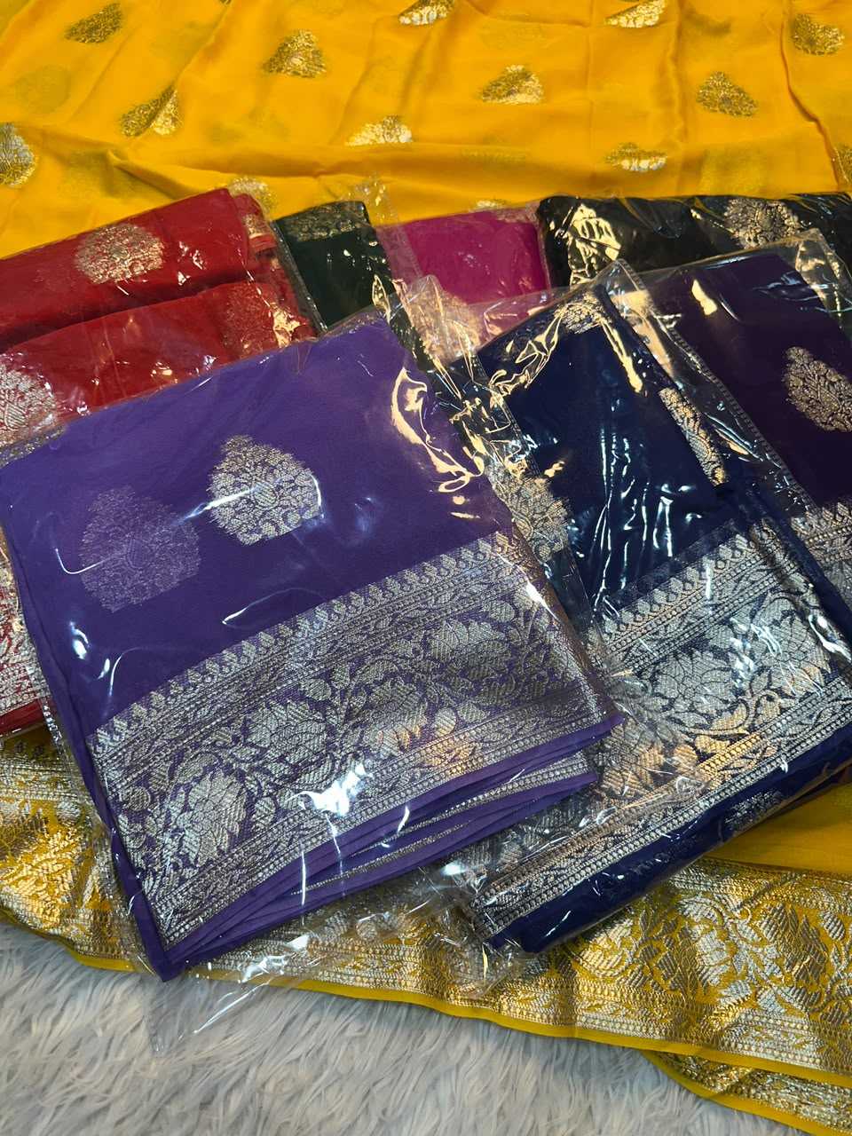 YNF Wholesale Georgette Ready To Wear Sarees KESH671 Devika | Surat Manufacturer
