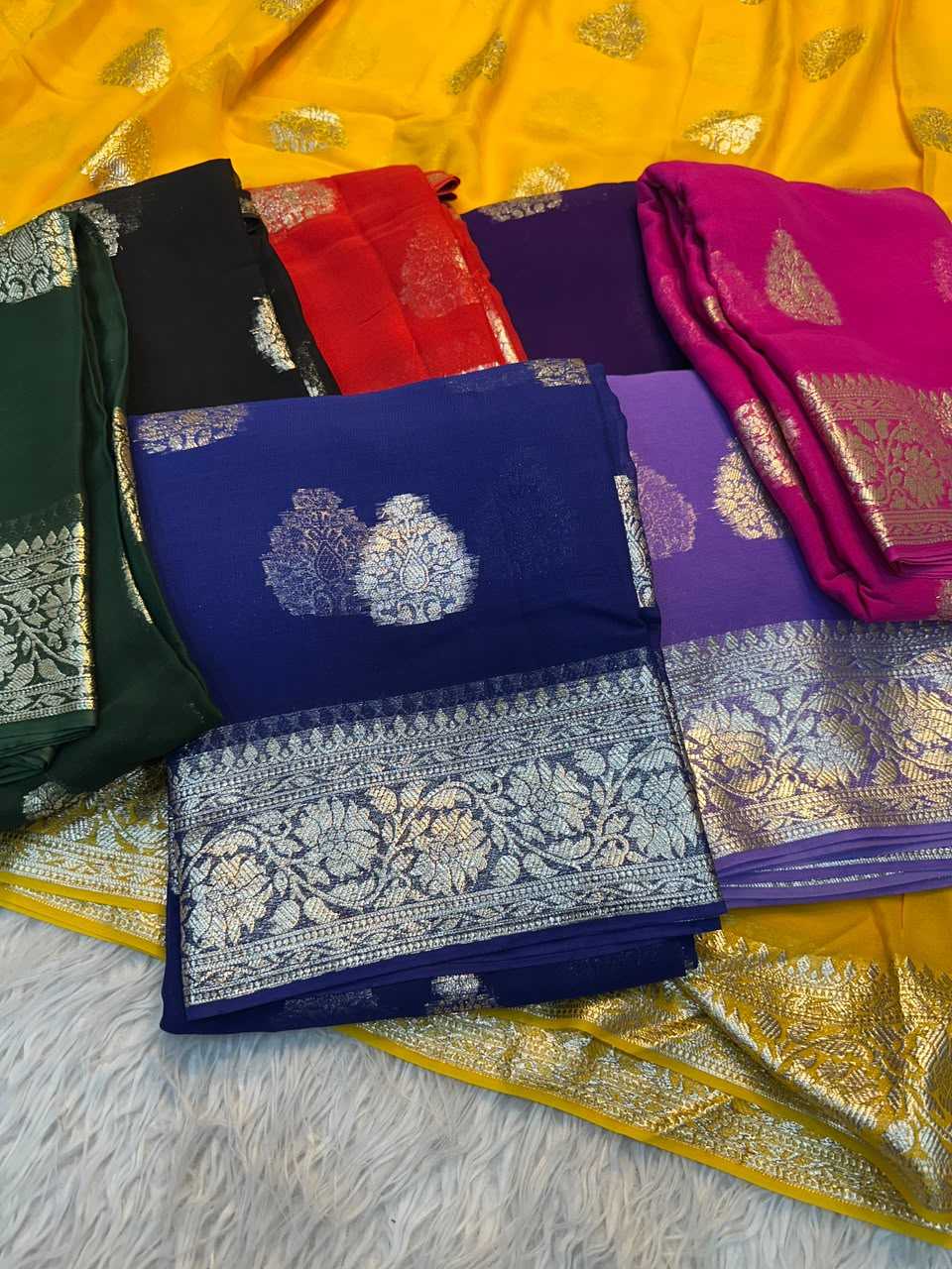 YNF Wholesale Georgette Ready To Wear Sarees KESH671 Devika | Surat Manufacturer