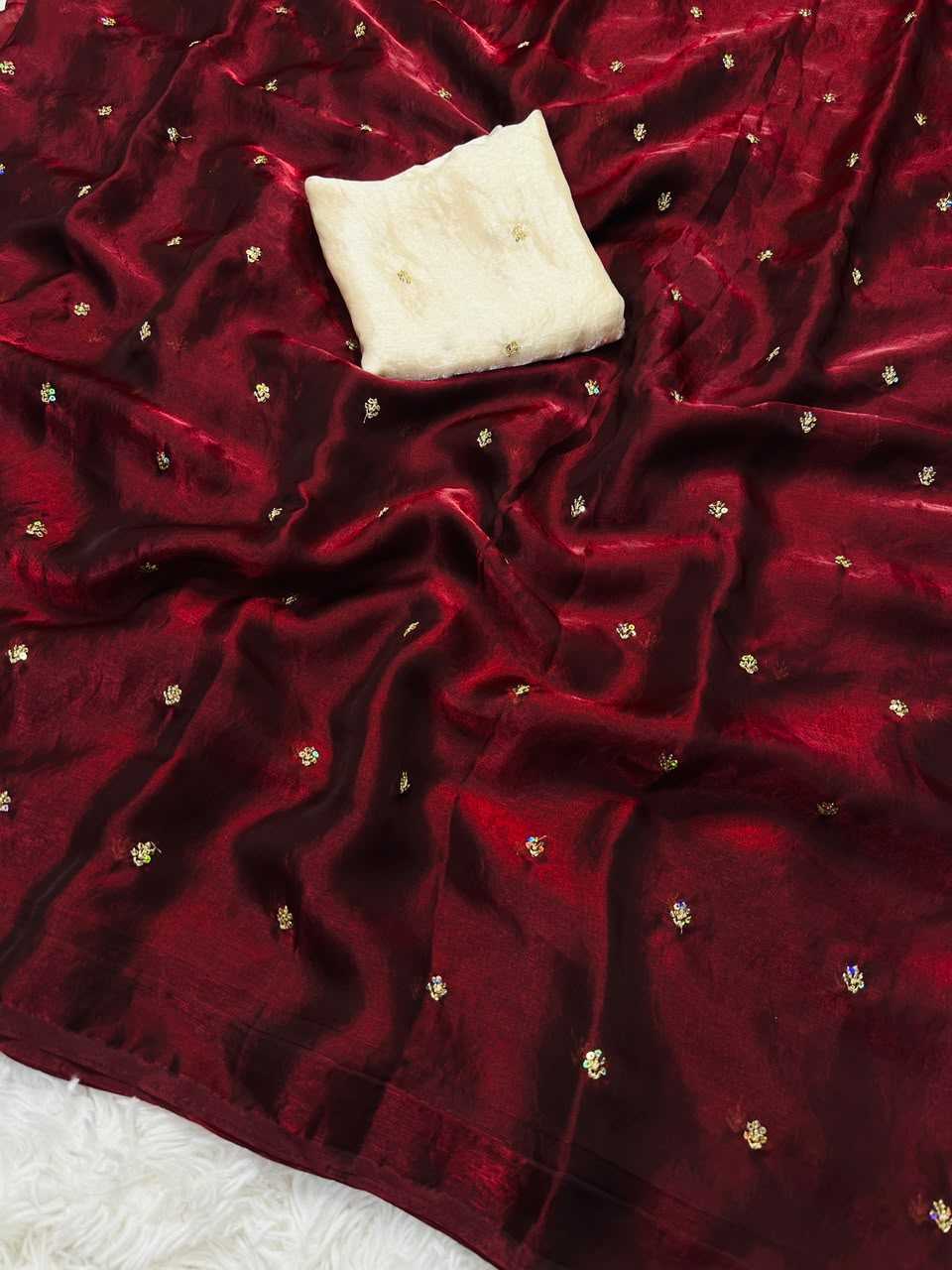 YNF Wholesale Space Silk Sequence Sarees  | Surat Manufacturer
