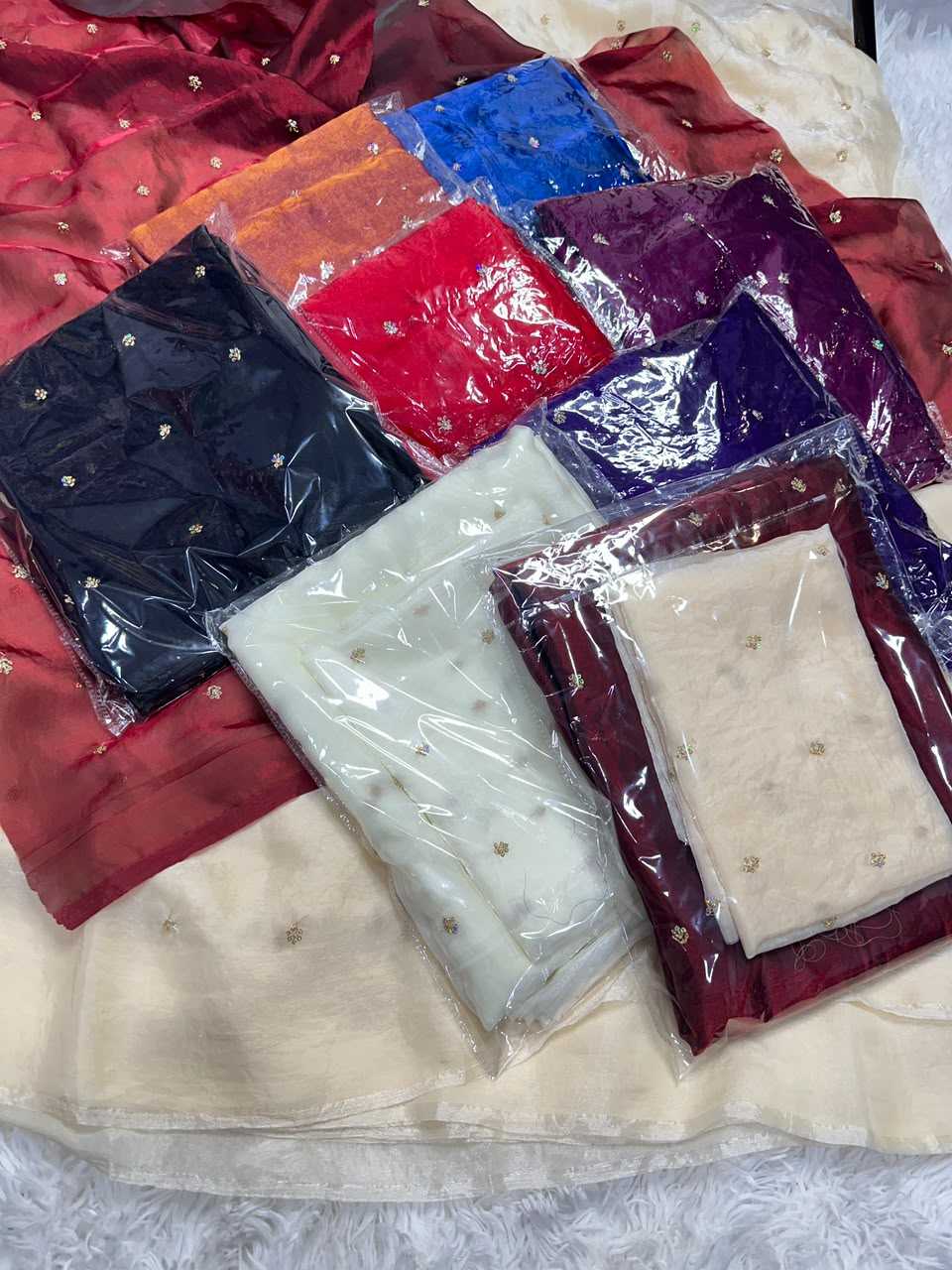 YNF Wholesale Space Silk Sequence Sarees  | Surat Manufacturer