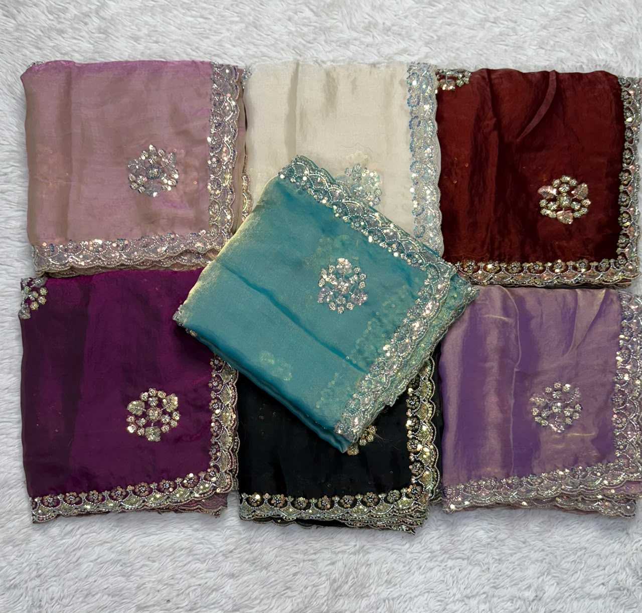 YNF Wholesale FENDY Sequin Sarees  | Surat Manufacturer