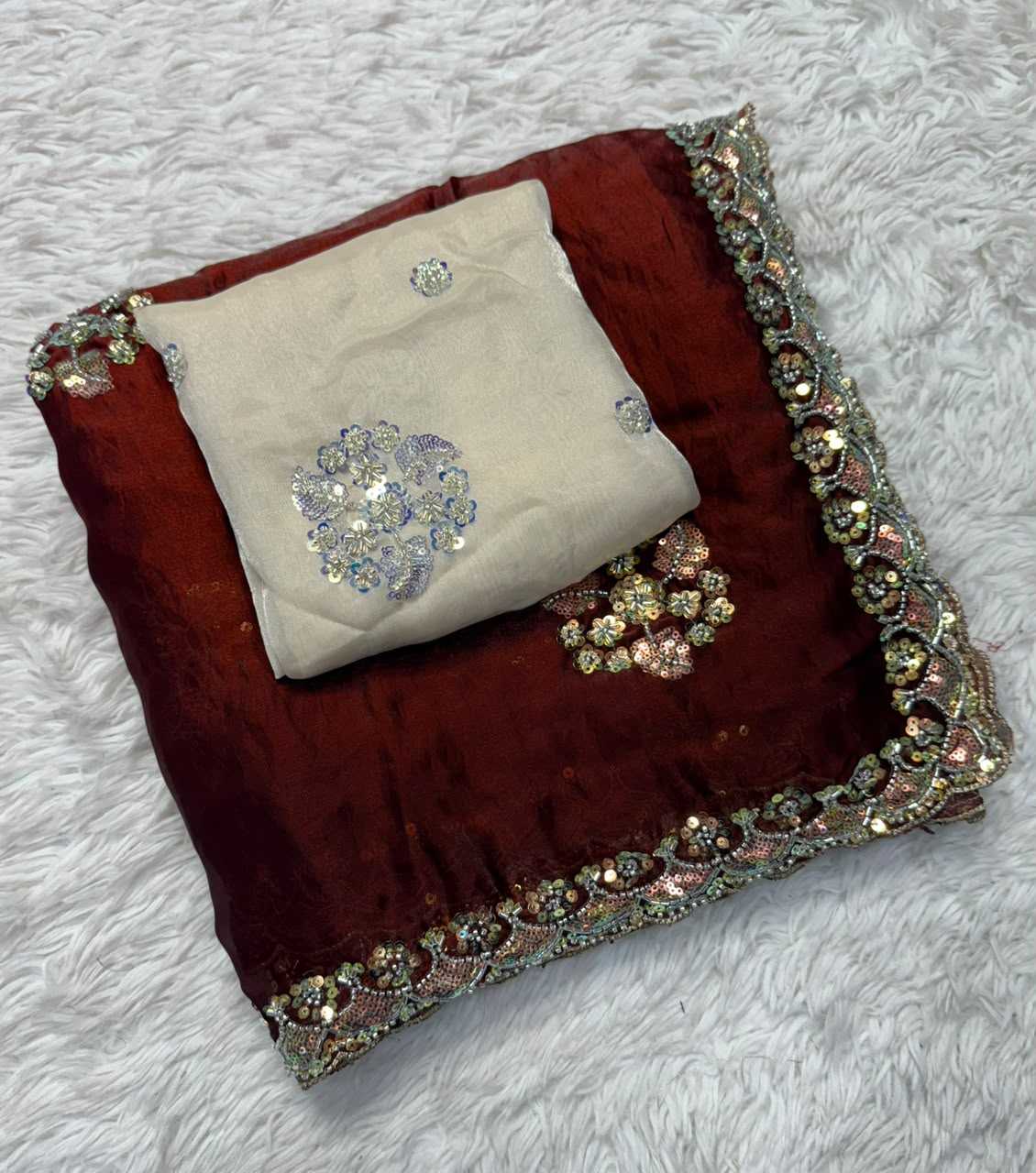 YNF Wholesale FENDY Sequin Sarees  | Surat Manufacturer