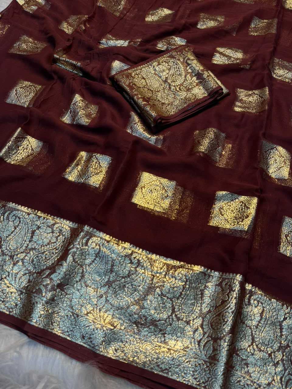 YNF Wholesale Georgette Fancy Sarees  | Surat Manufacturer