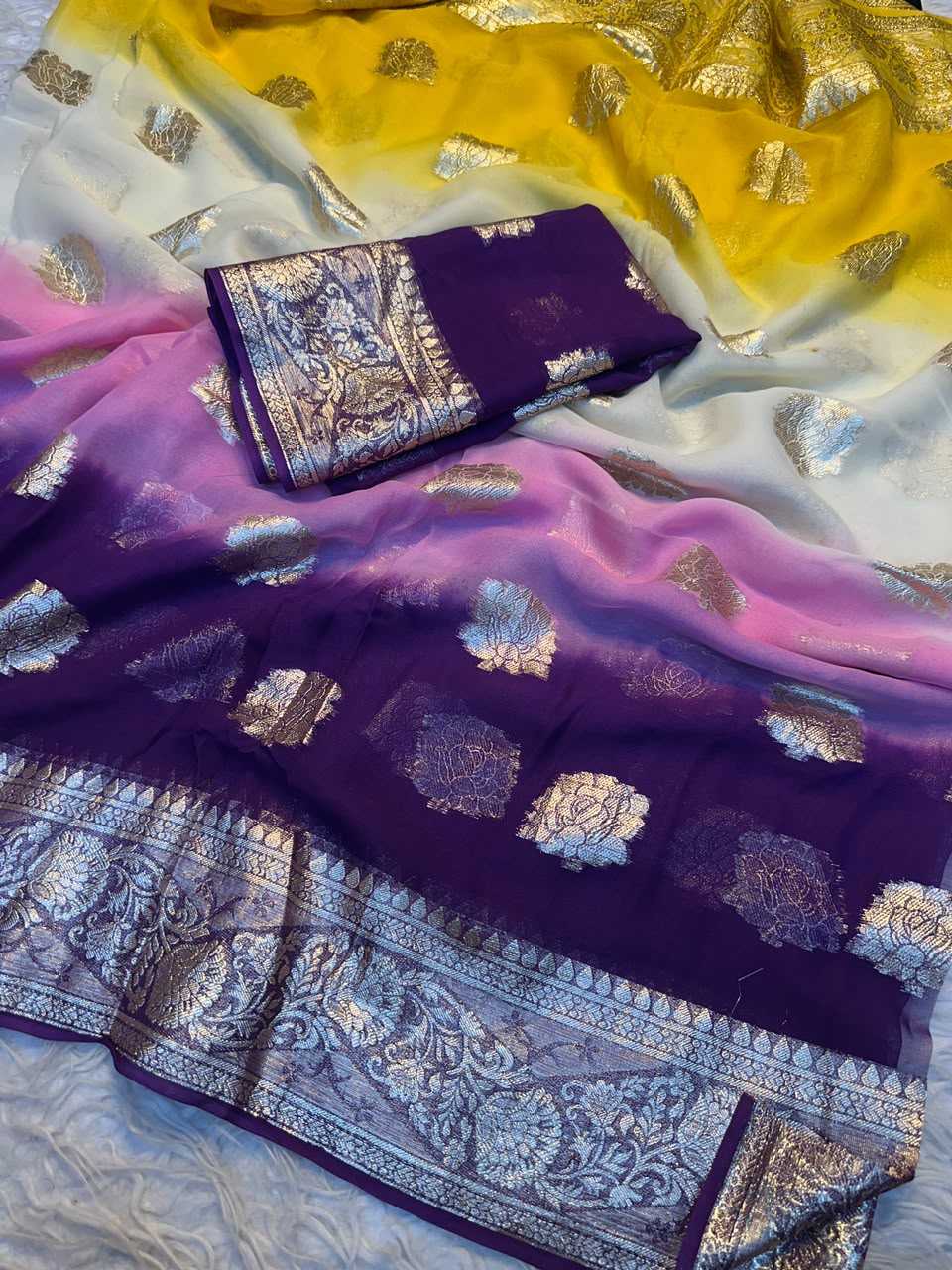 YNF Wholesale Premium Georgette Party Wear Sarees  | Surat Manufacturer
