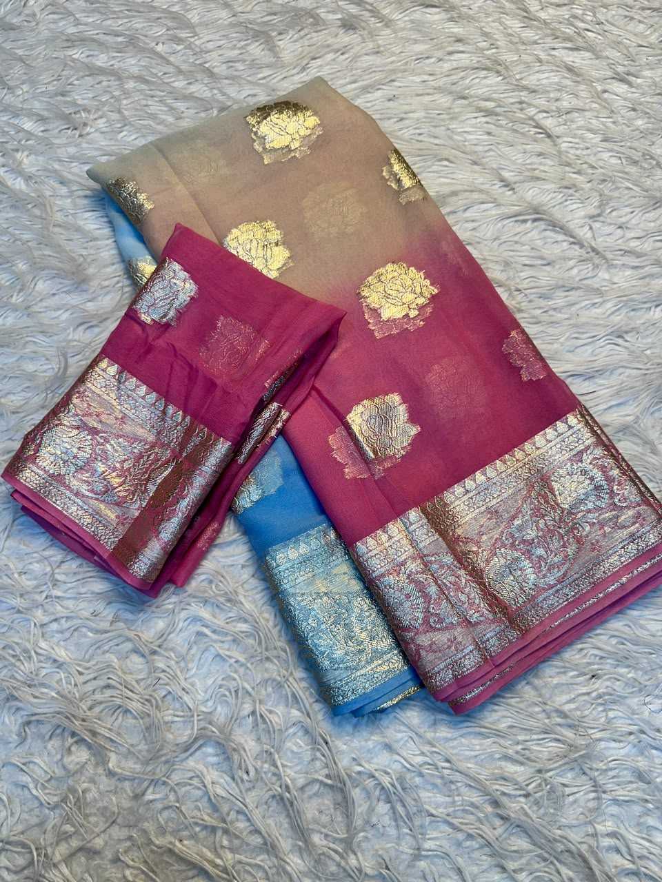 YNF Wholesale Premium Georgette Party Wear Sarees  | Surat Manufacturer