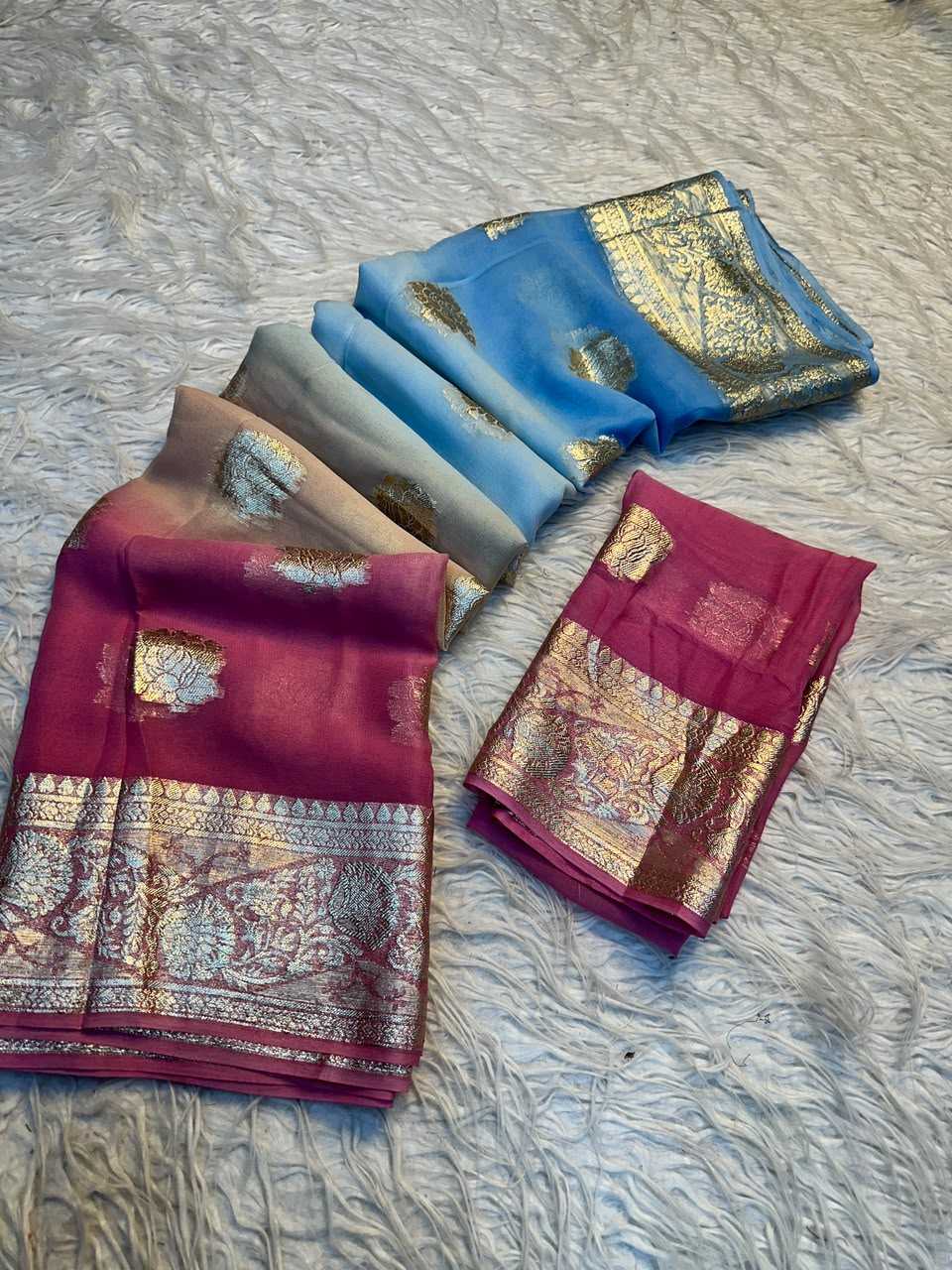 YNF Wholesale Premium Georgette Party Wear Sarees  | Surat Manufacturer