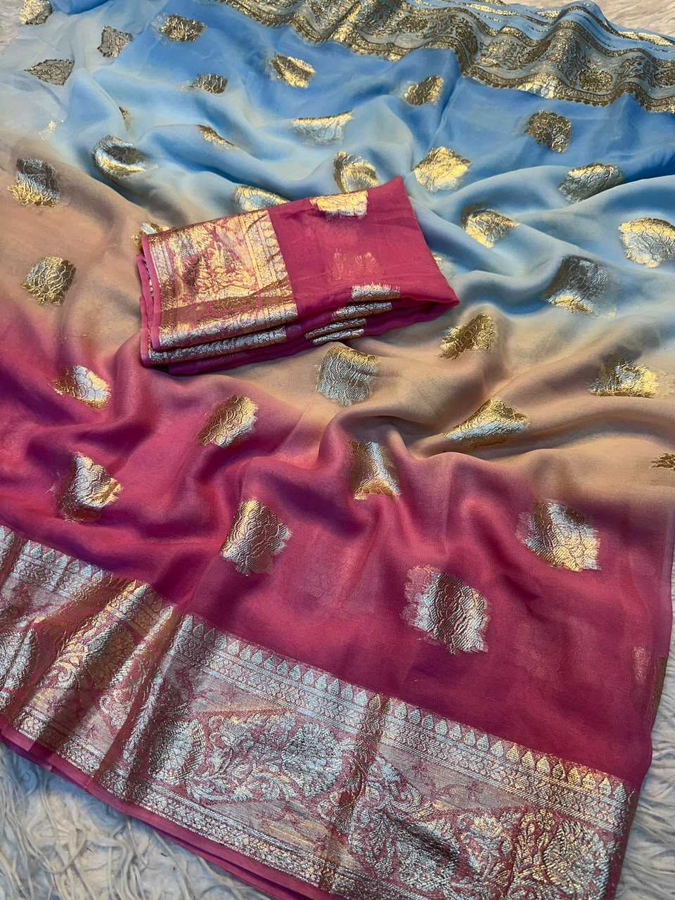 YNF Wholesale Premium Georgette Party Wear Sarees  | Surat Manufacturer