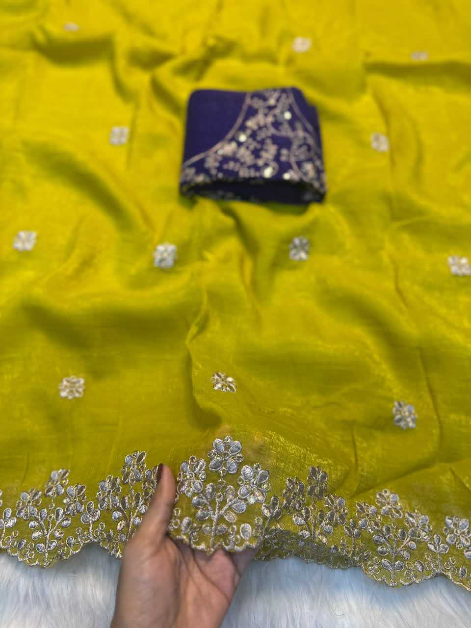 YNF Wholesale Crush Silk Embroidered Sarees  | Surat Manufacturer
