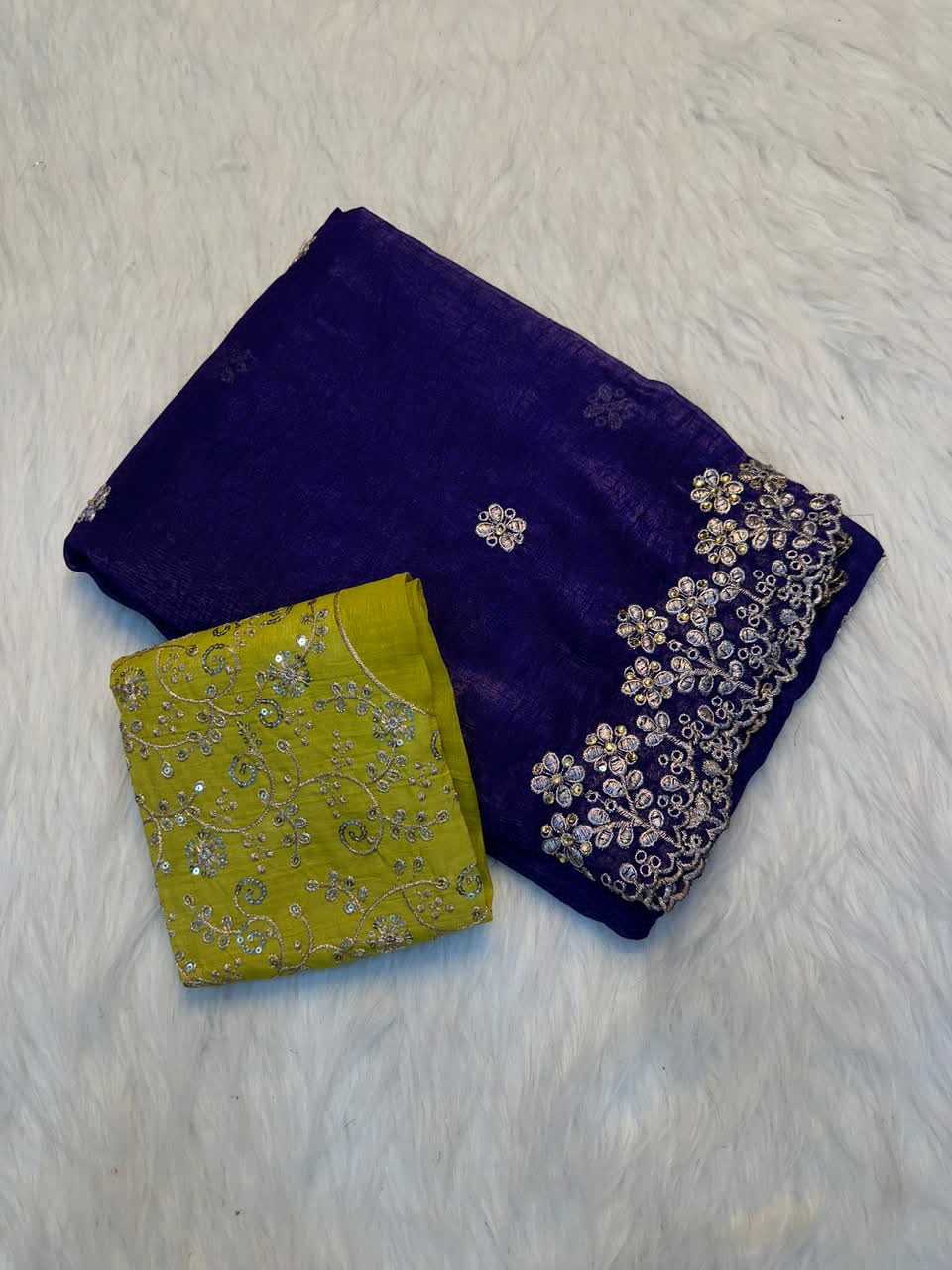 YNF Wholesale Crush Silk Embroidered Sarees  | Surat Manufacturer