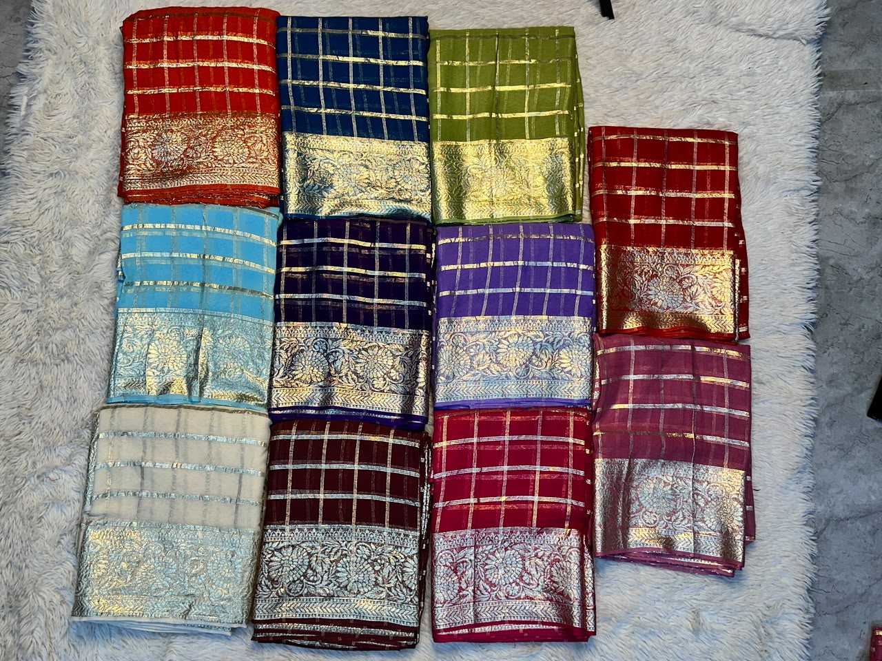 YNF Wholesale Premium Georgette Designer Sarees KESH671 Roshni | Surat Manufacturer