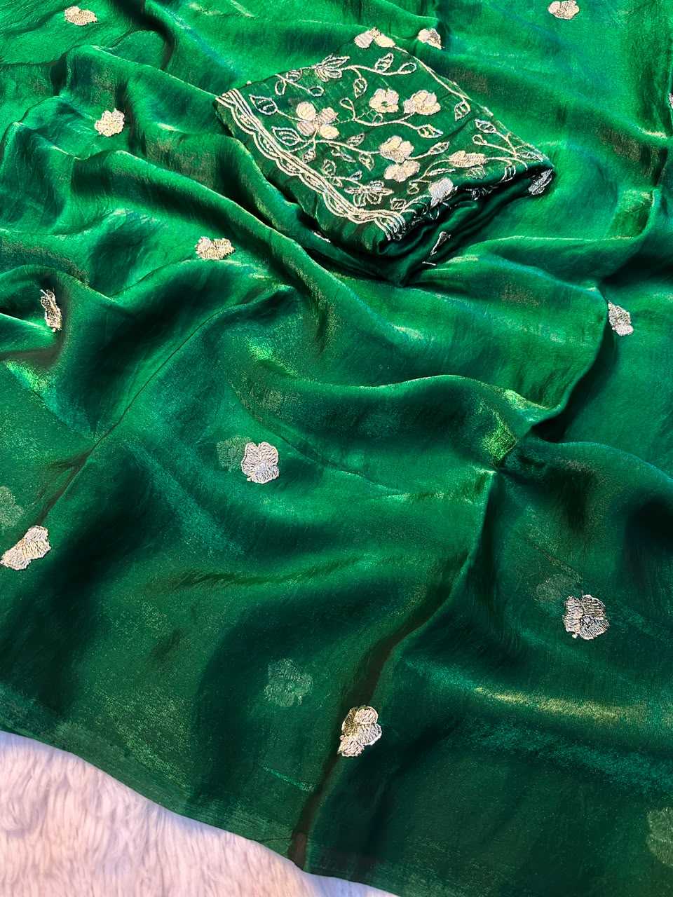 YNF Wholesale Satin Embroidered Sarees  | Surat Manufacturer