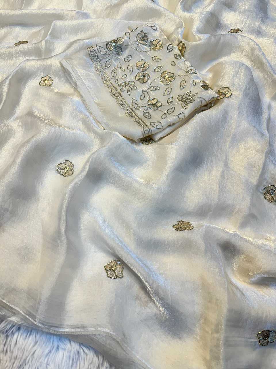 YNF Wholesale Satin Embroidered Sarees  | Surat Manufacturer