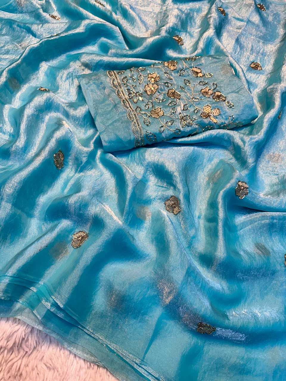 YNF Wholesale Satin Embroidered Sarees  | Surat Manufacturer
