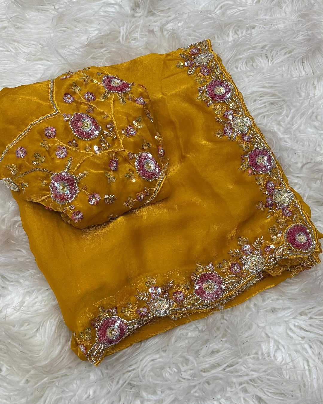 YNF Wholesale Fancy Sequin Sarees  | Surat Manufacturer