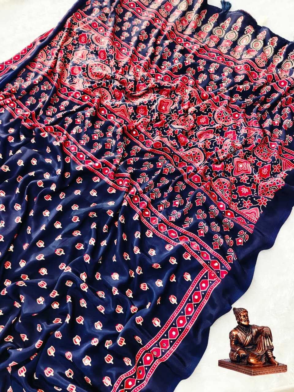 YNF Wholesale Crepe Silk Printed Silk Saree  | Surat Manufacturer