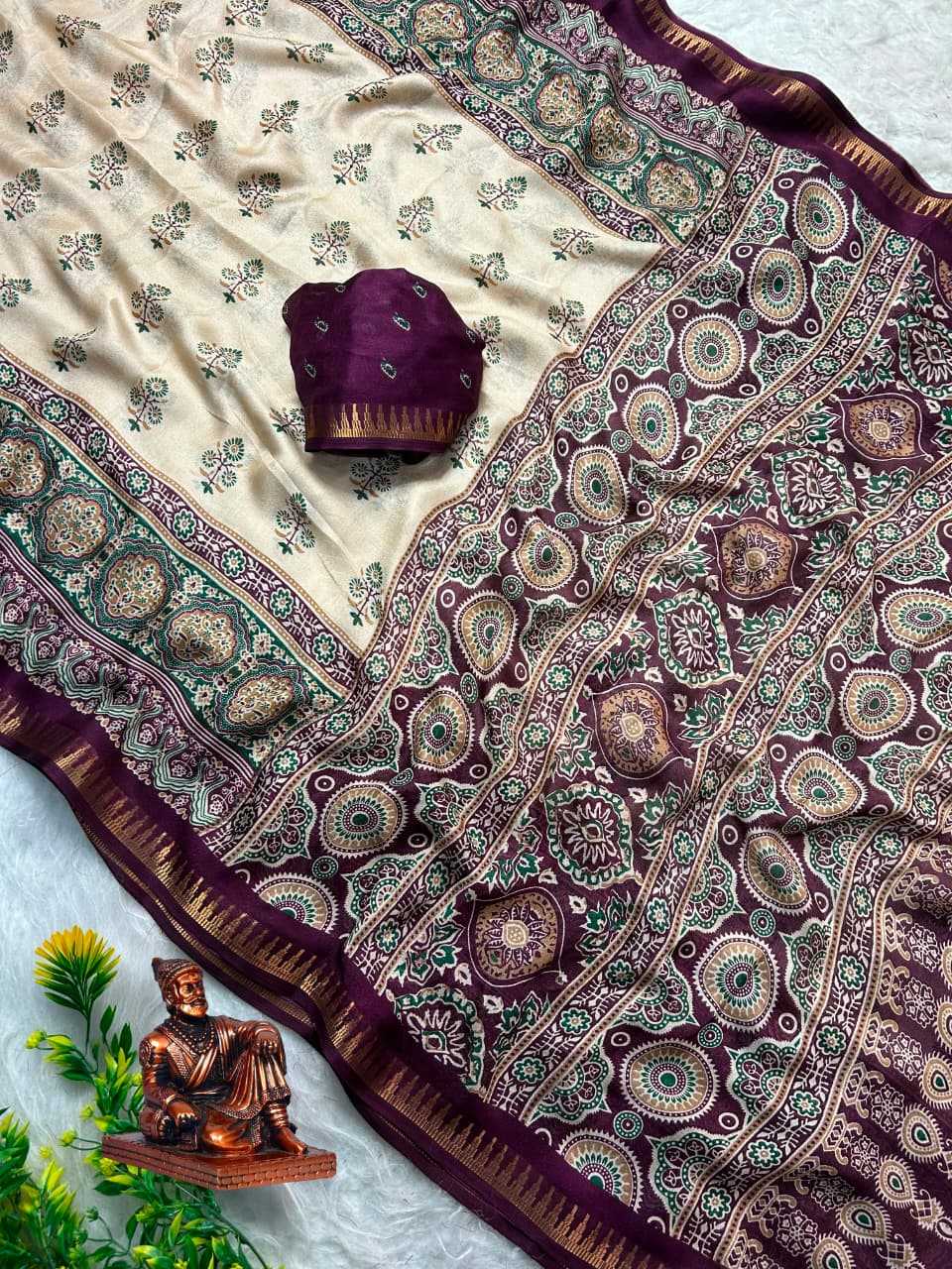 YNF Wholesale Fancy Designer Sarees KESH673 Bentex Ajrakh | Surat Manufacturer