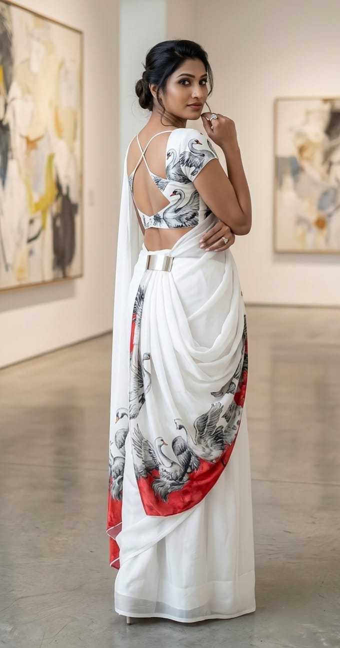 YNF Wholesale Faux Georgette Georgette Sarees  | Surat Manufacturer